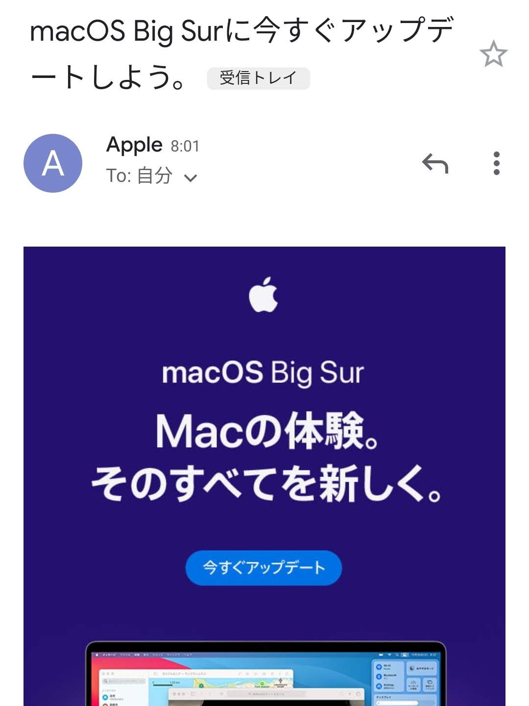 Big Surにアップデート