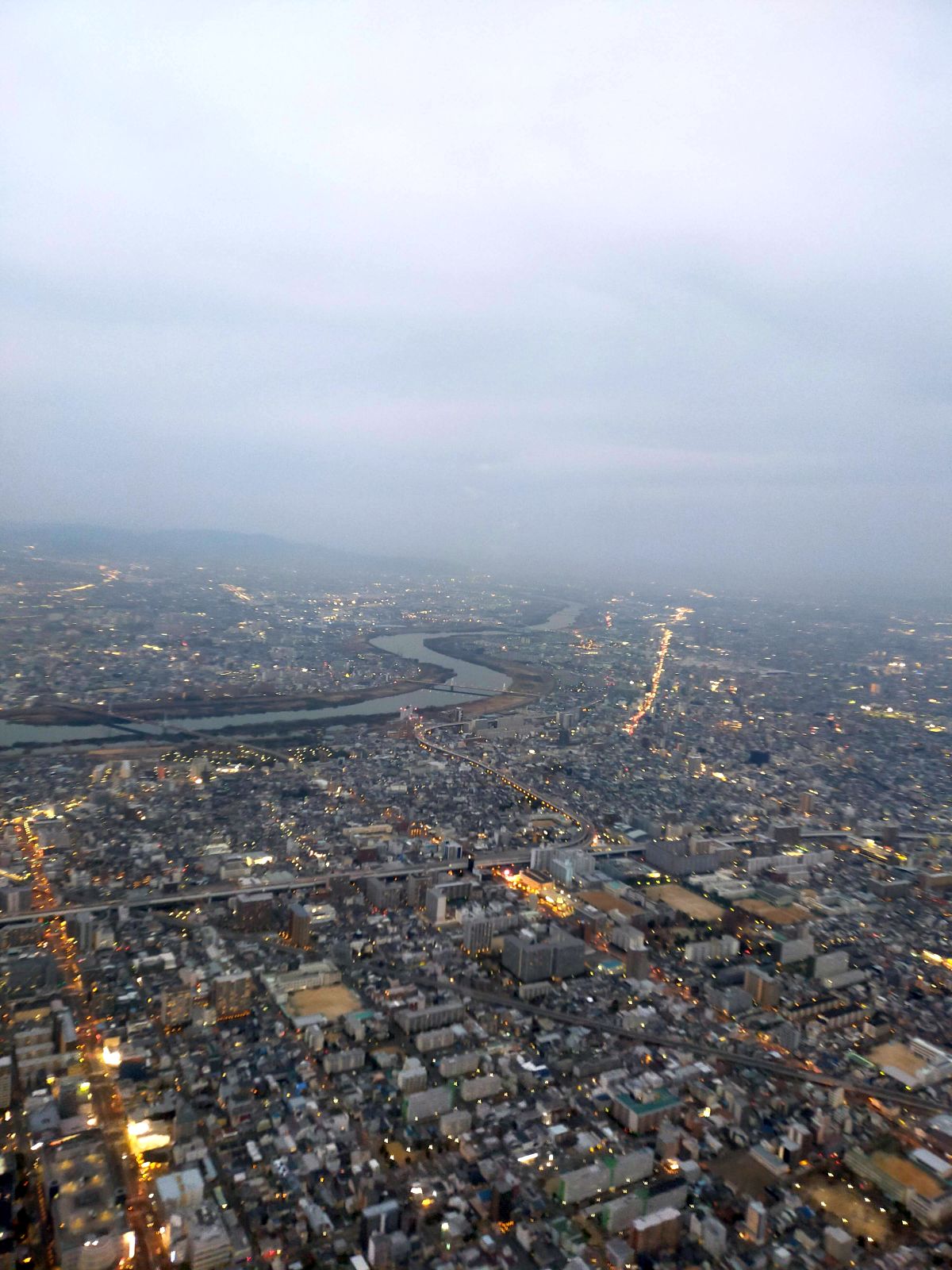 大阪市内上空