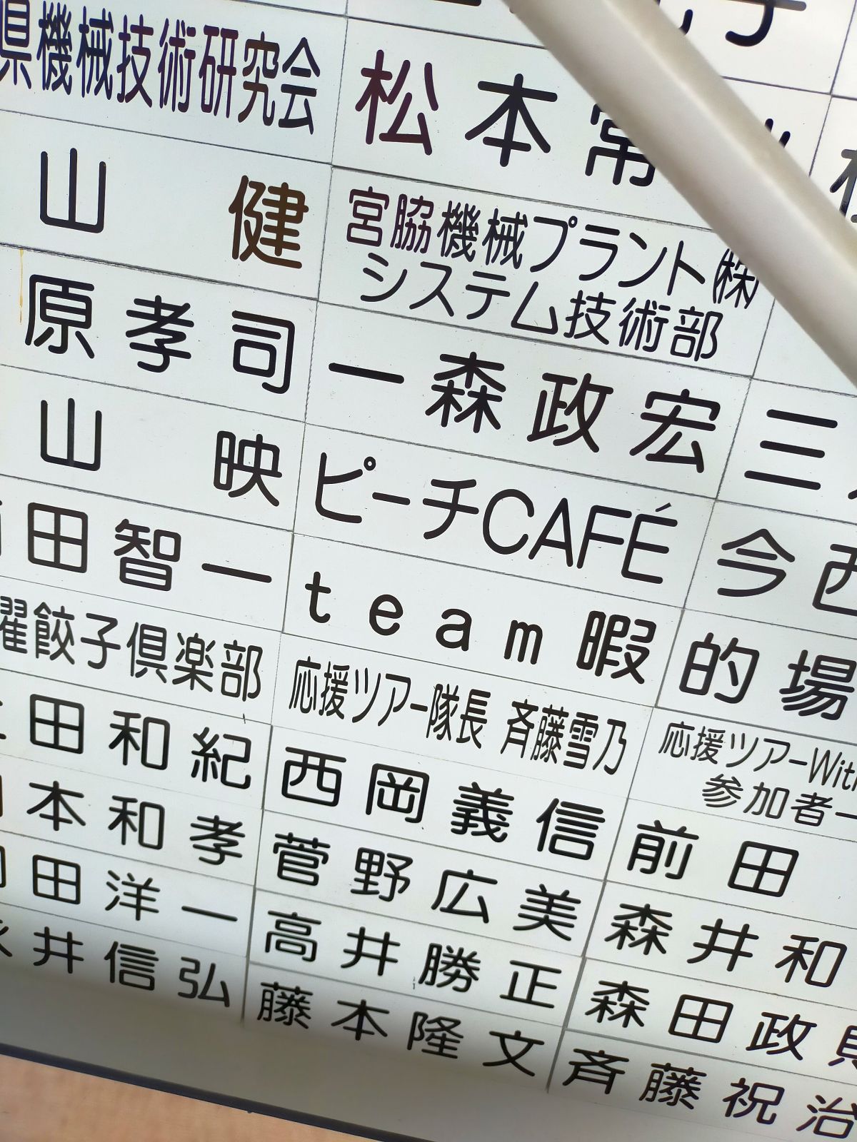 応援ツアー隊長