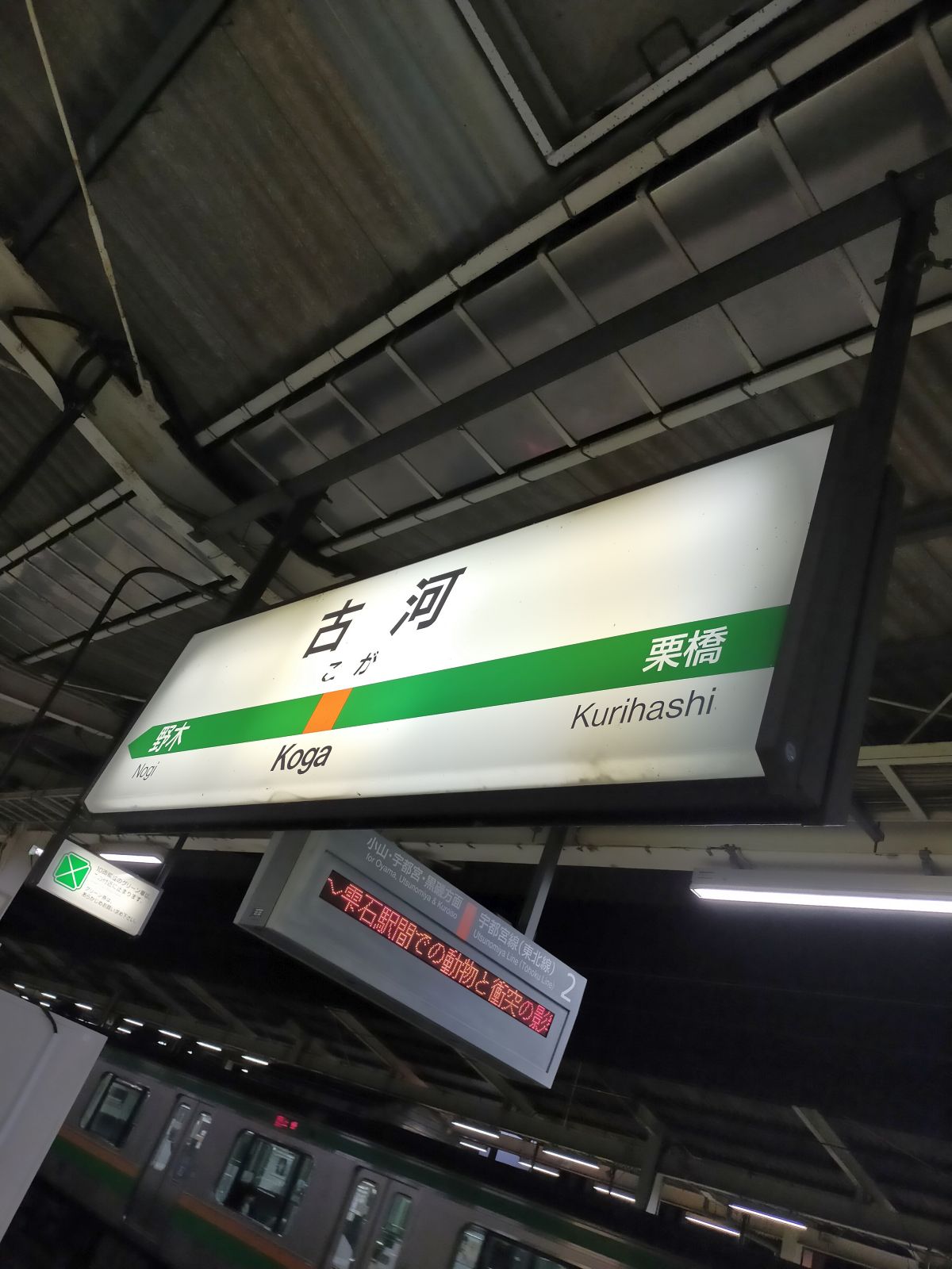 古河駅着