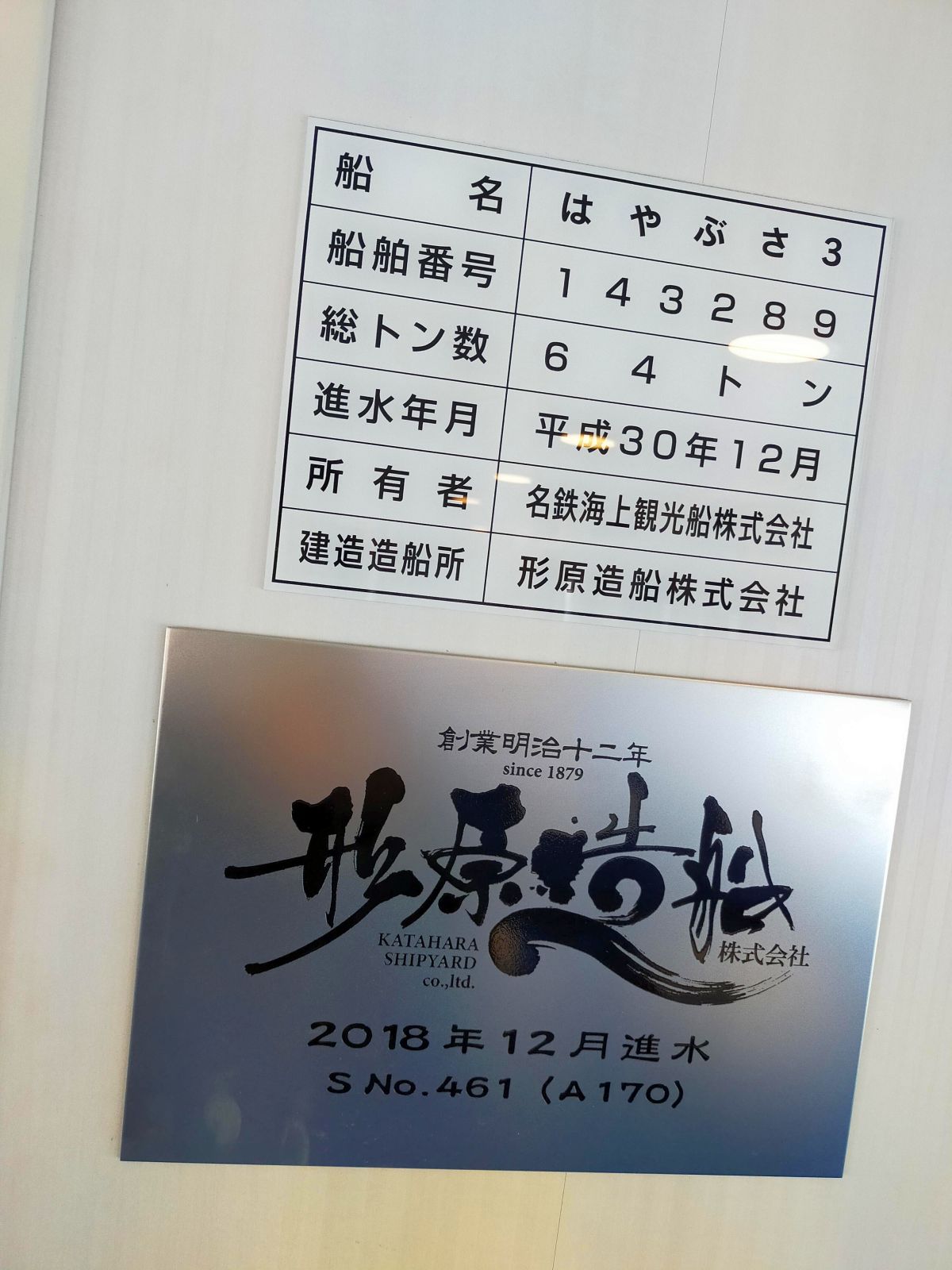 2018年12月進水
