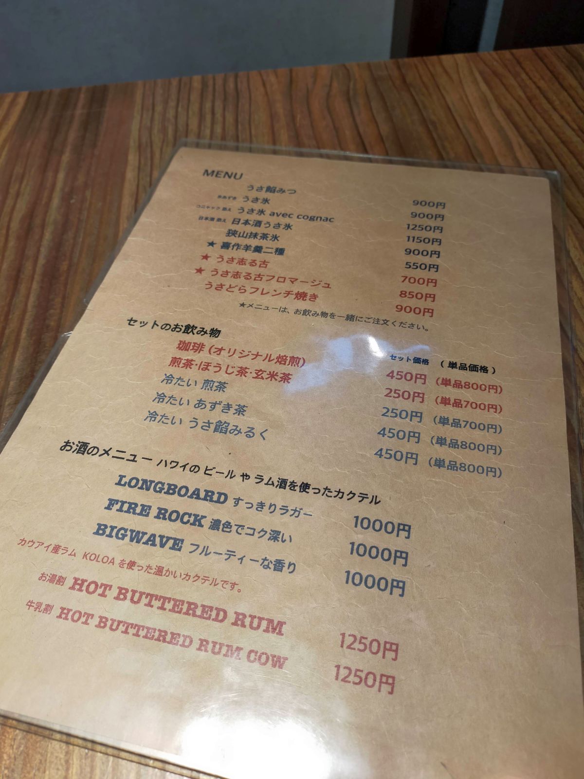 メニュー