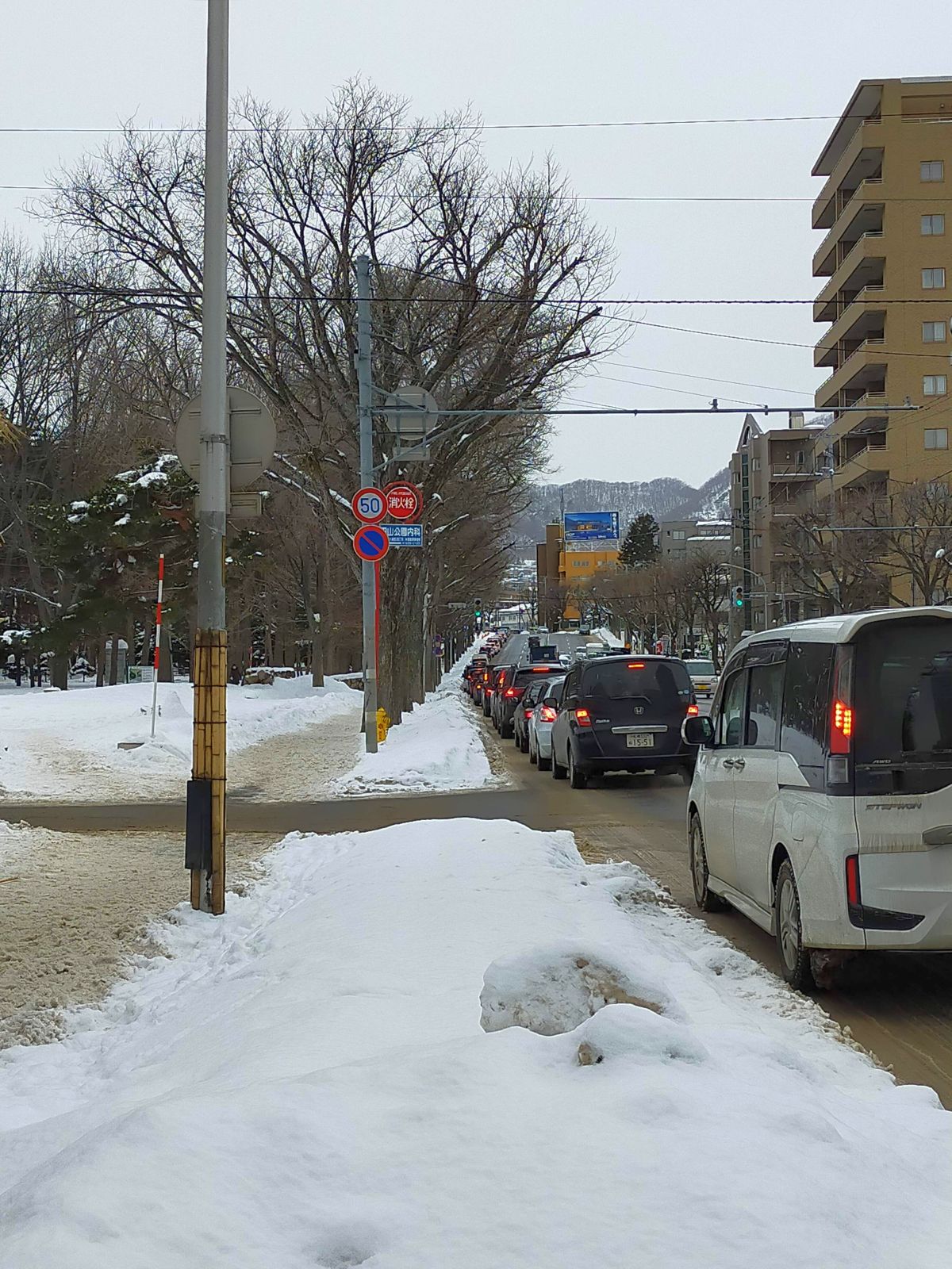 北海道神宮への車列