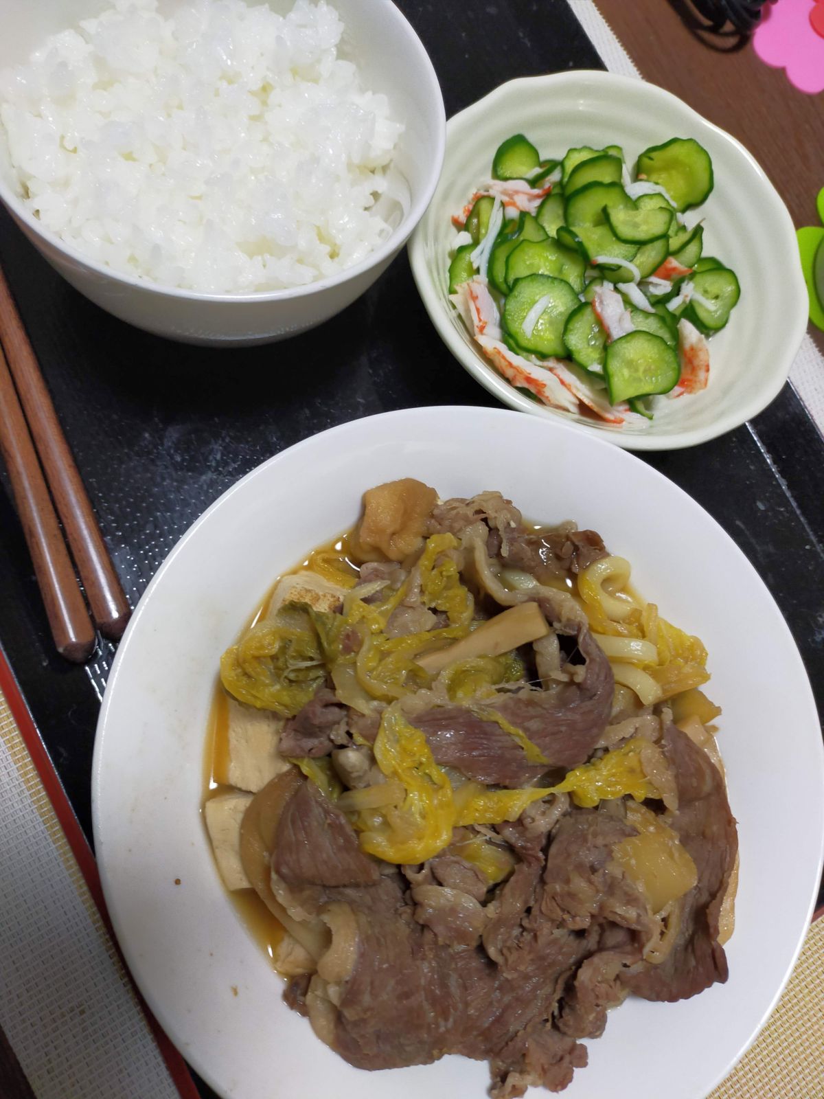 本日の朝食兼昼食兼夕食