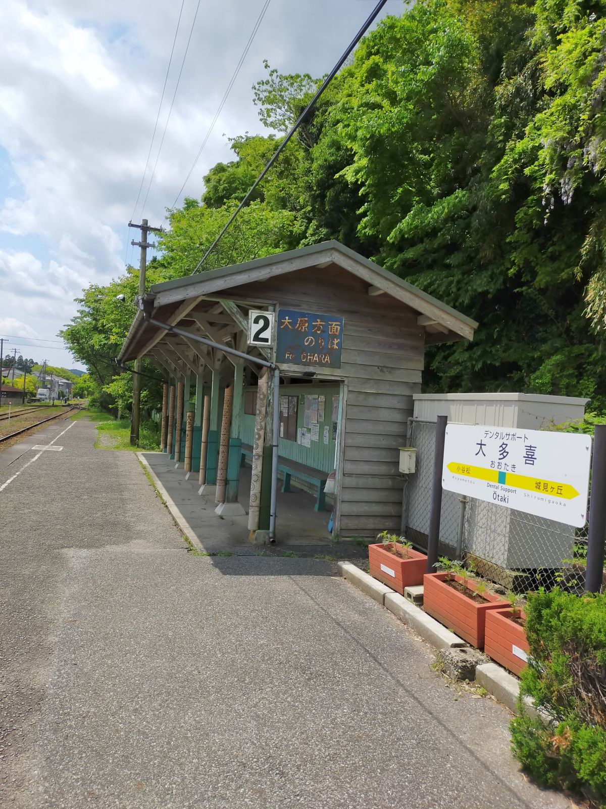 大多喜駅ホーム