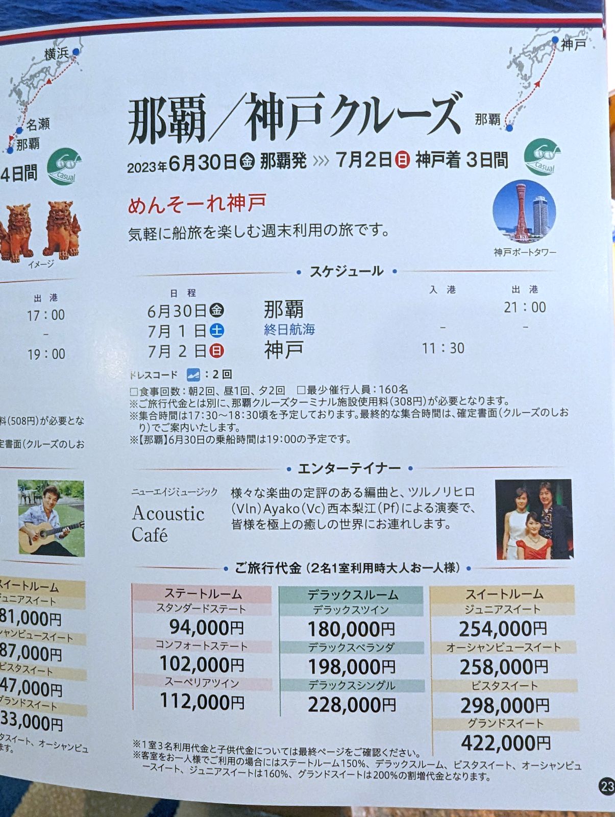 本日のご旅行代金