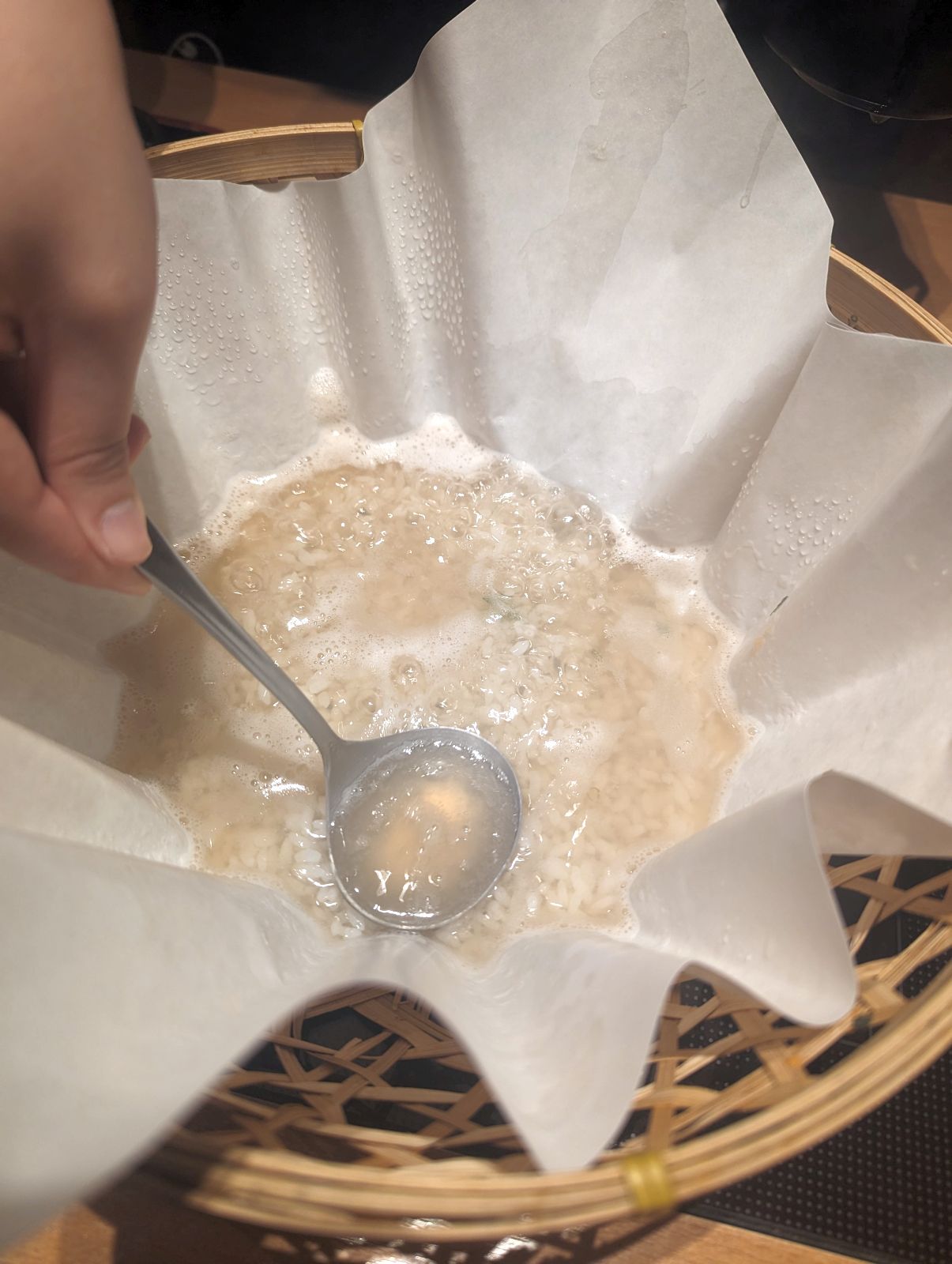 雑炊の調理