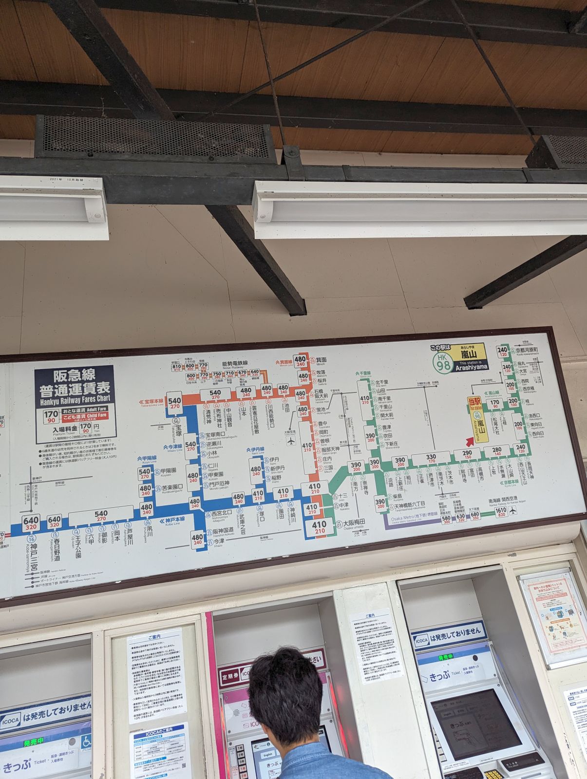 阪急線普通運賃表