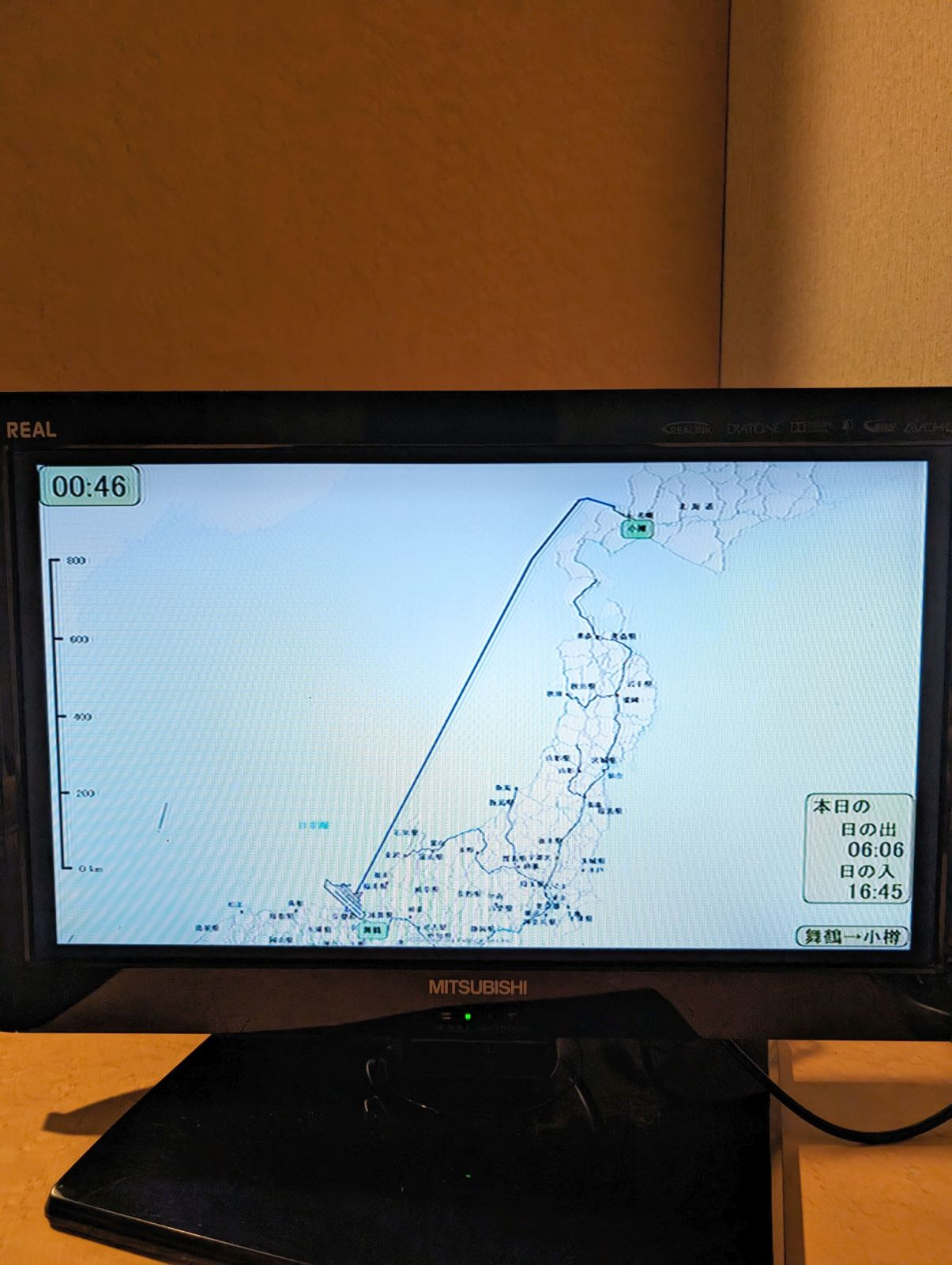 小樽までの航路