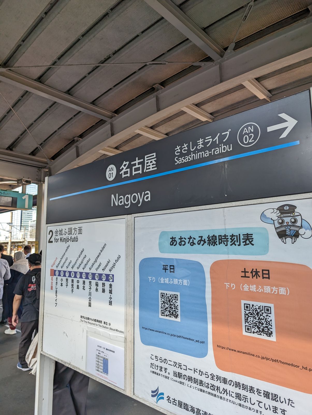 名古屋駅着