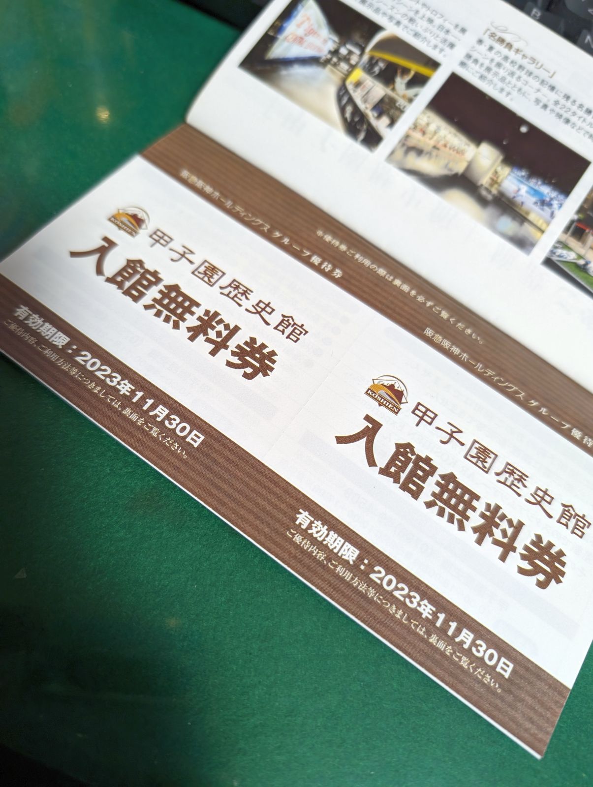 入館無料券