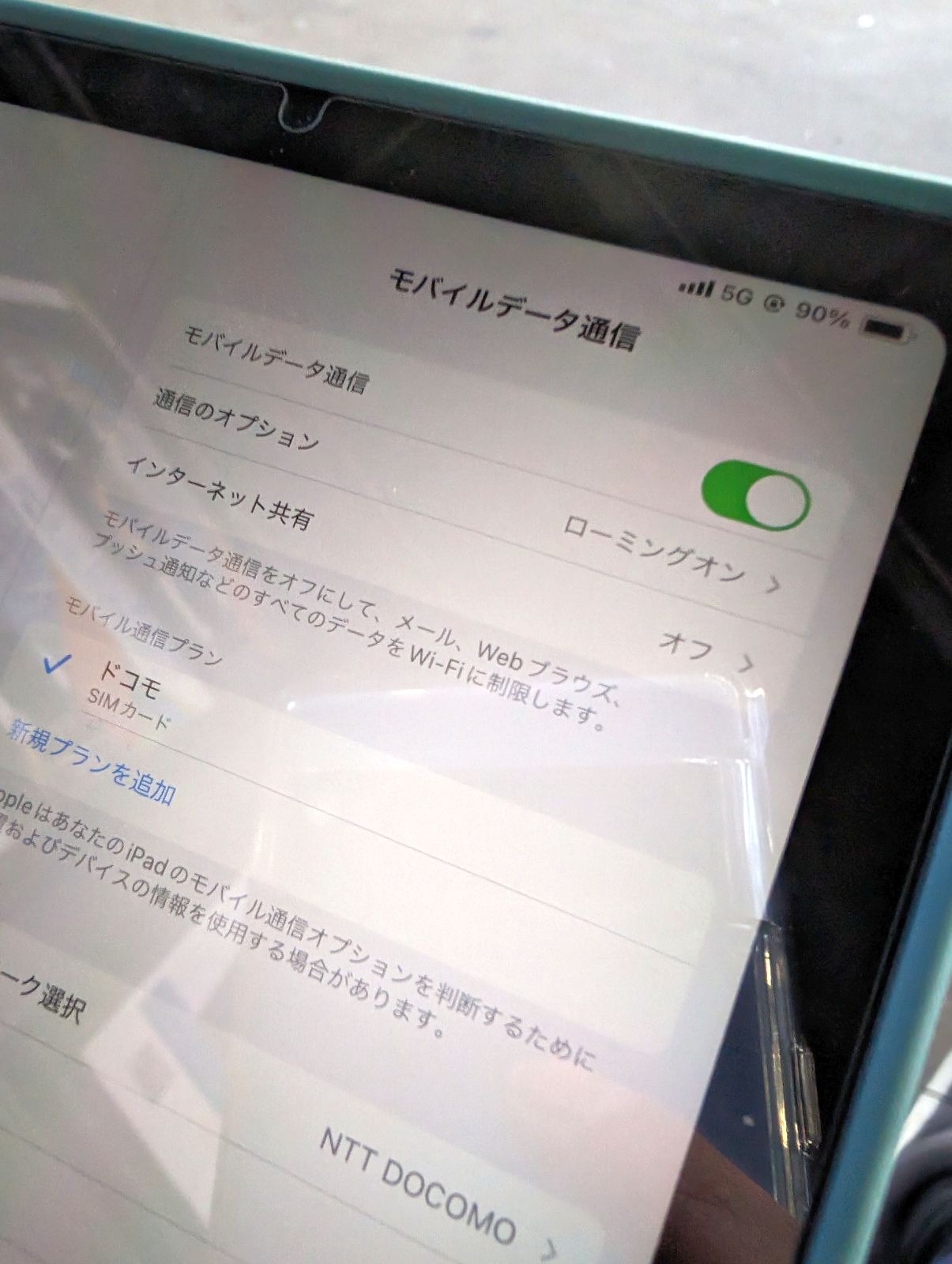iPad miniのモバイルデータ通信
