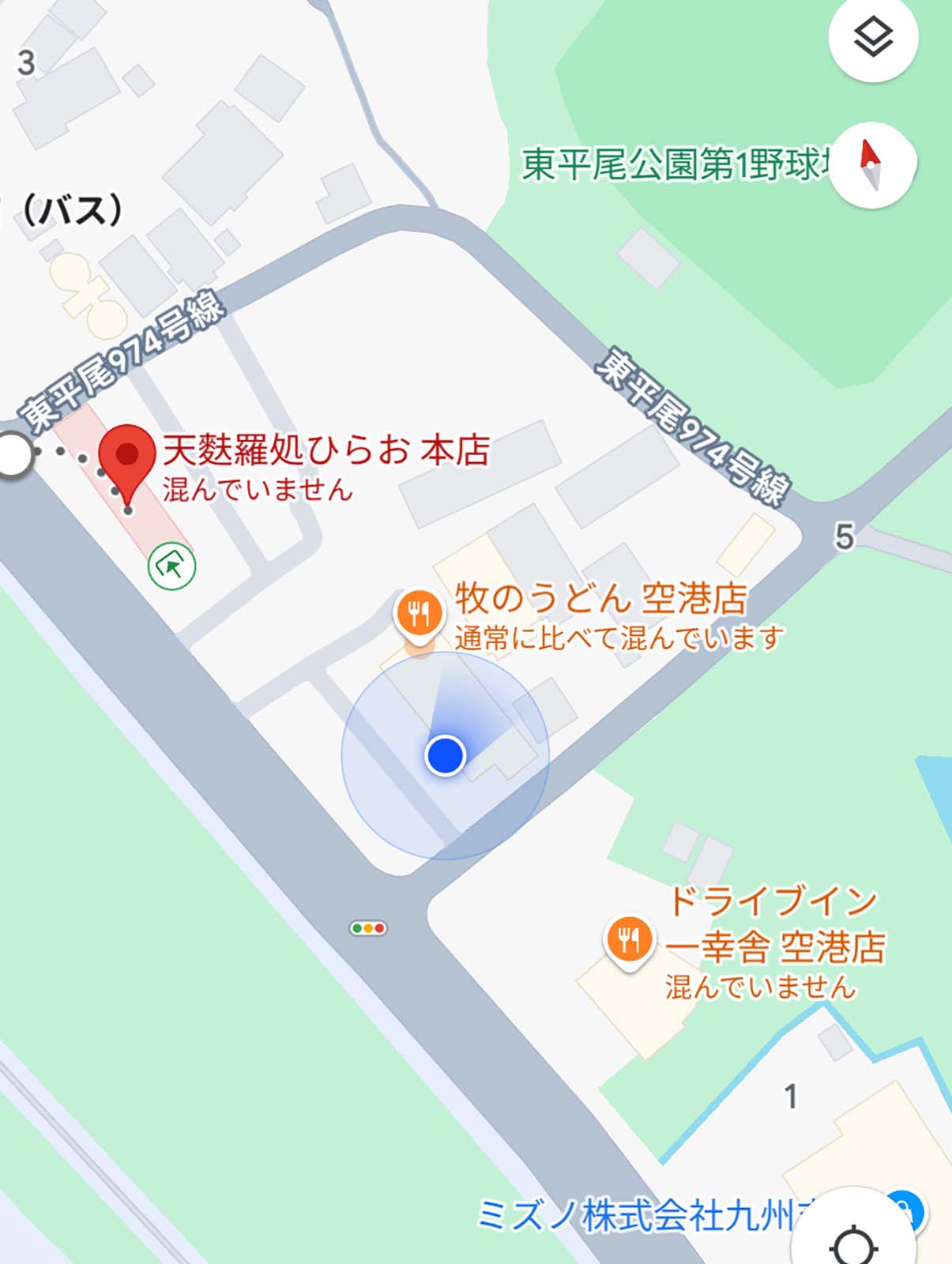 通常に比べて混んでいます