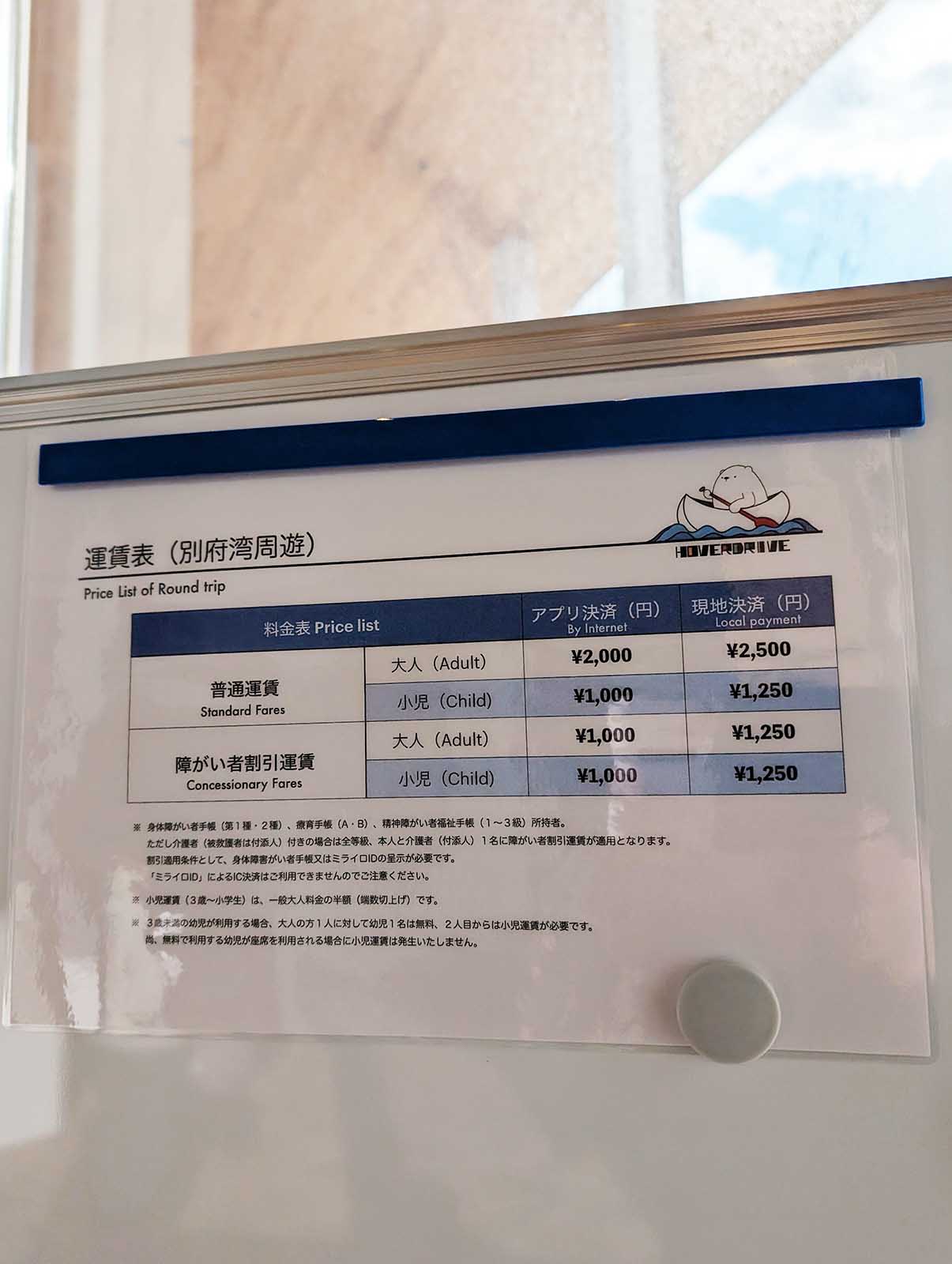 運賃表
