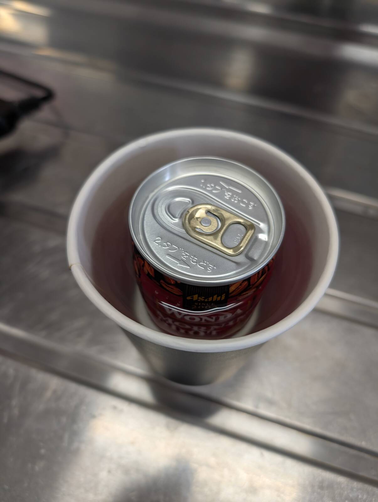缶コーヒーの湯煎