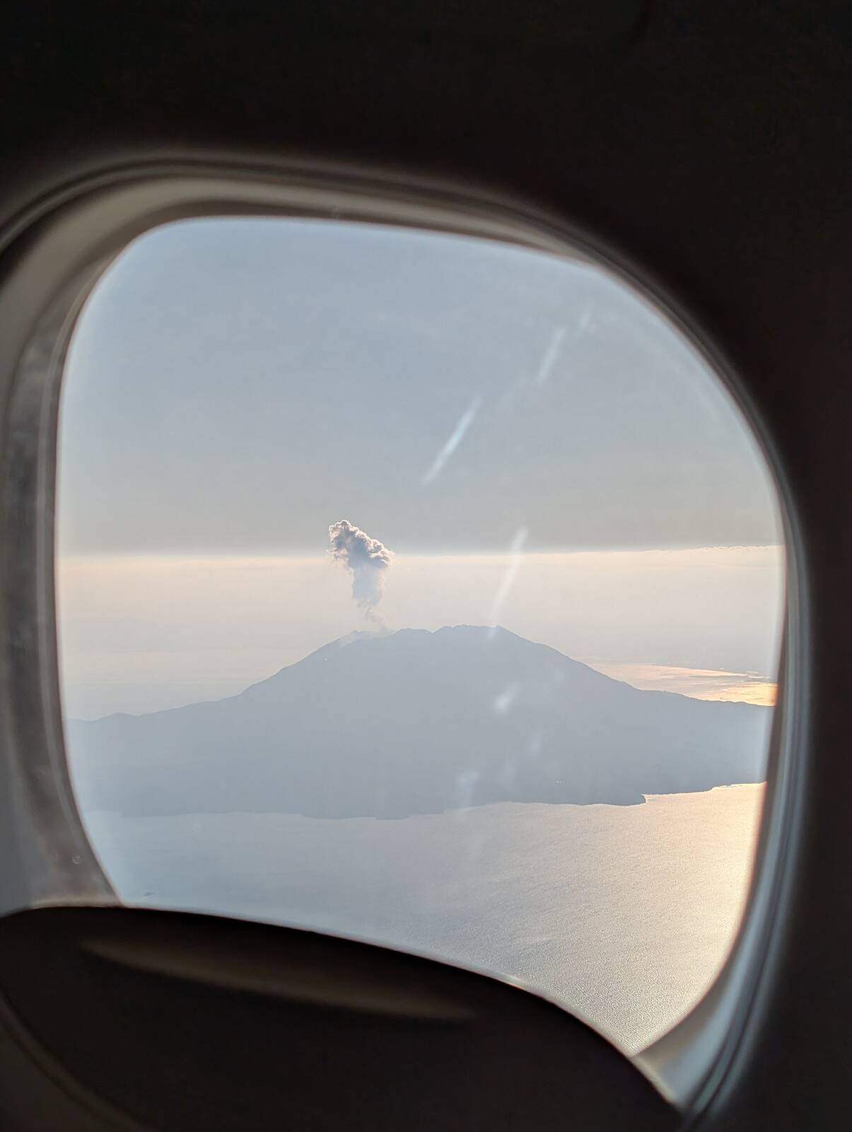 空から見る桜島
