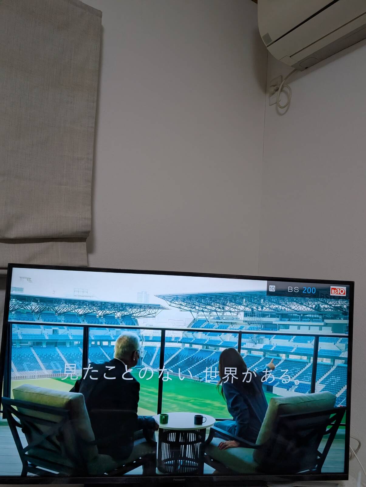 部屋からの観戦