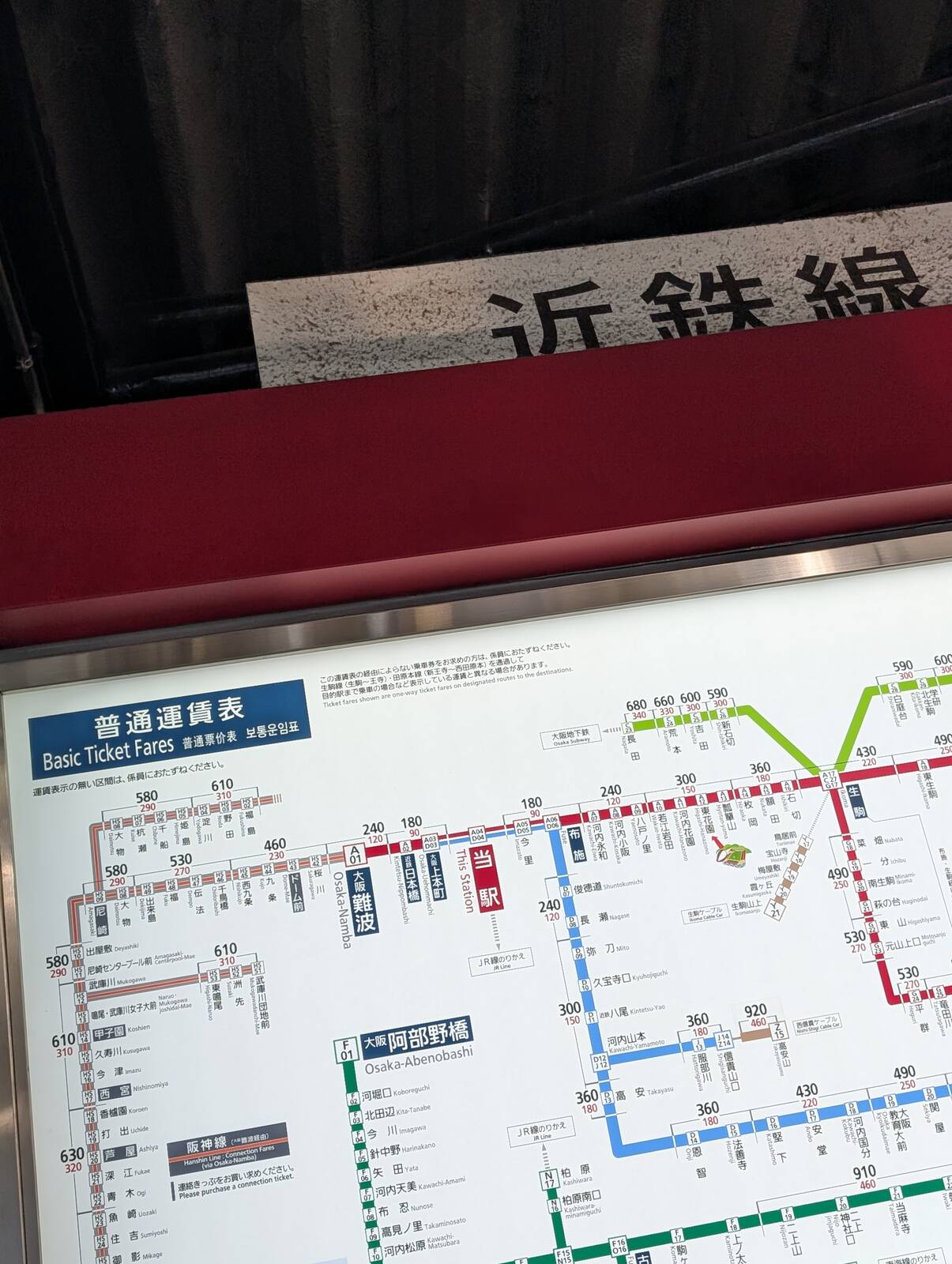 普通運賃表