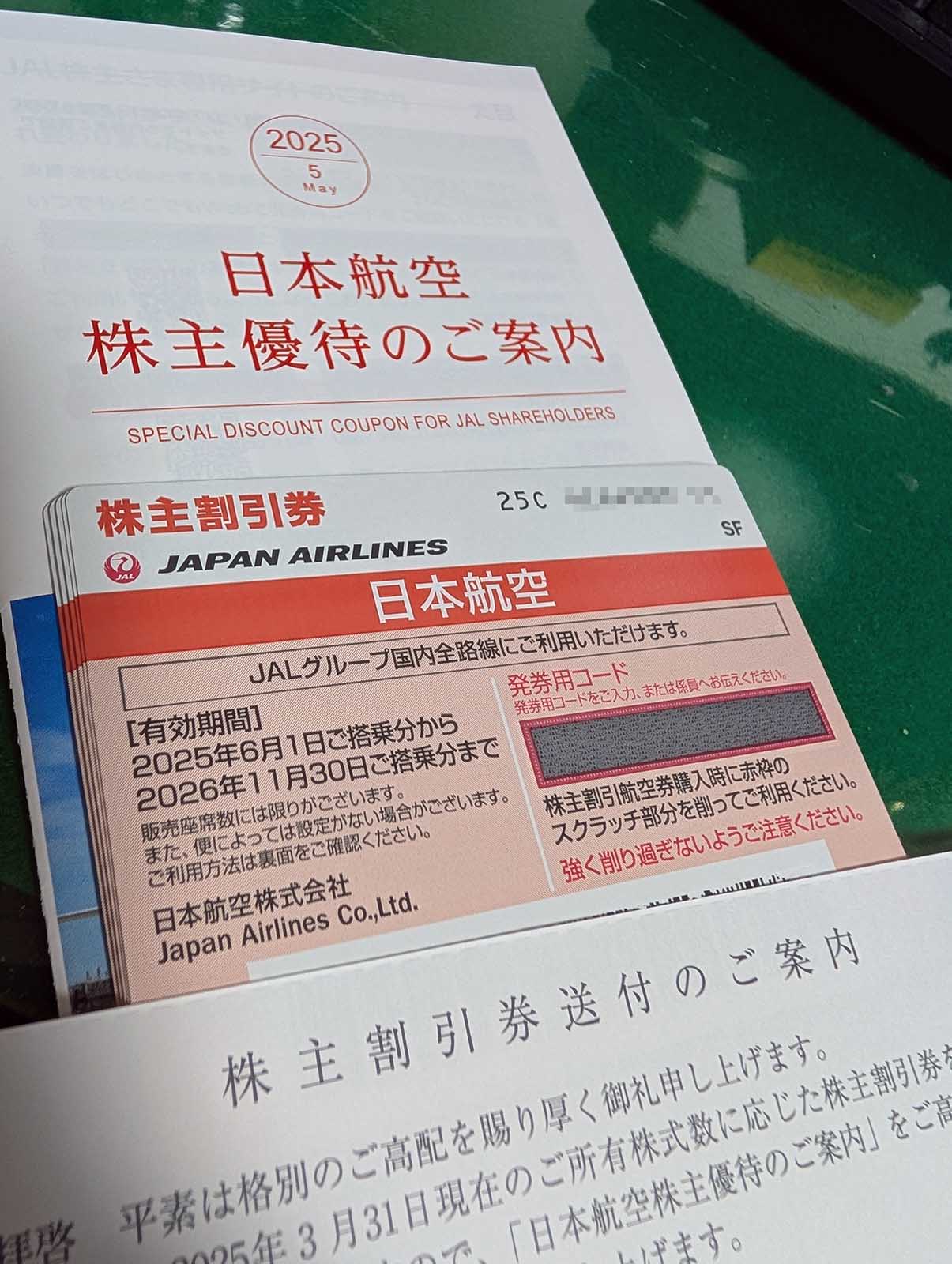 株主割引券