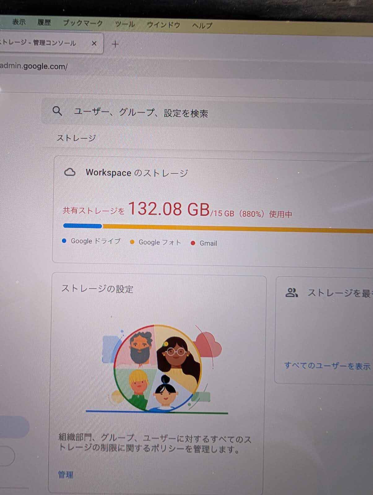 現在のストレージ利用量