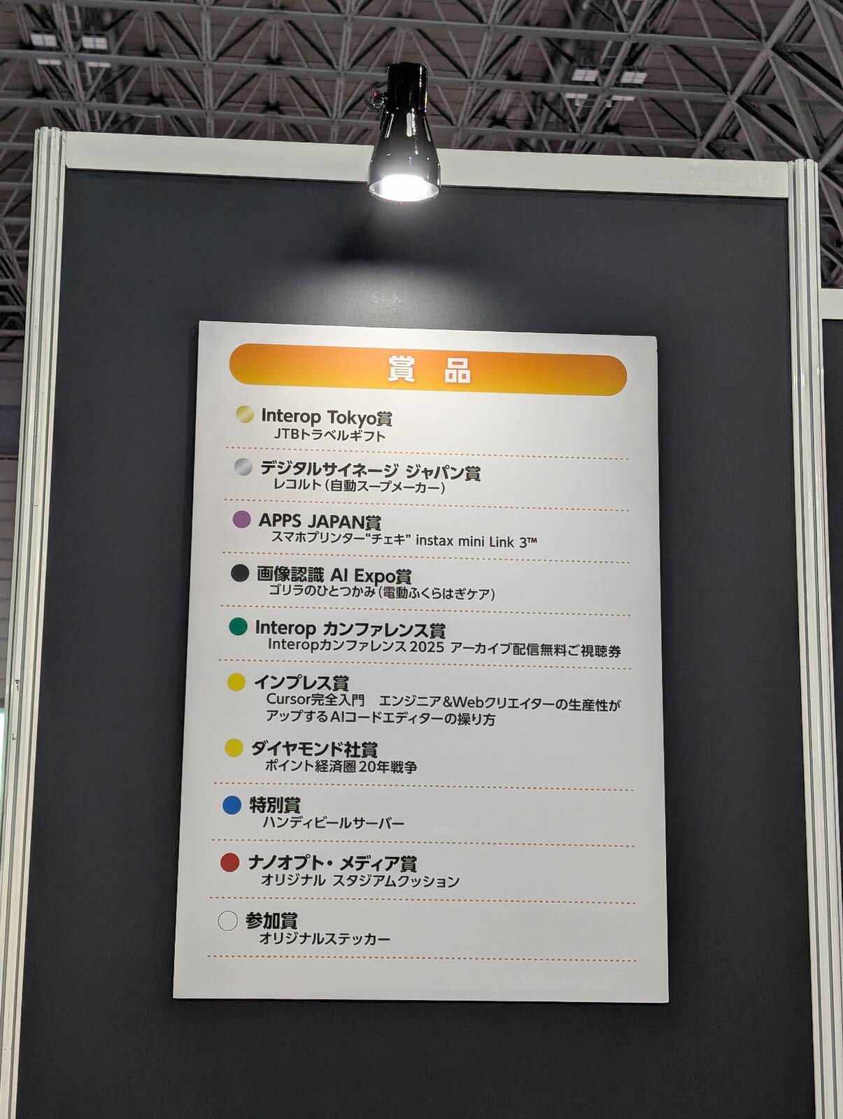 抽選会の商品