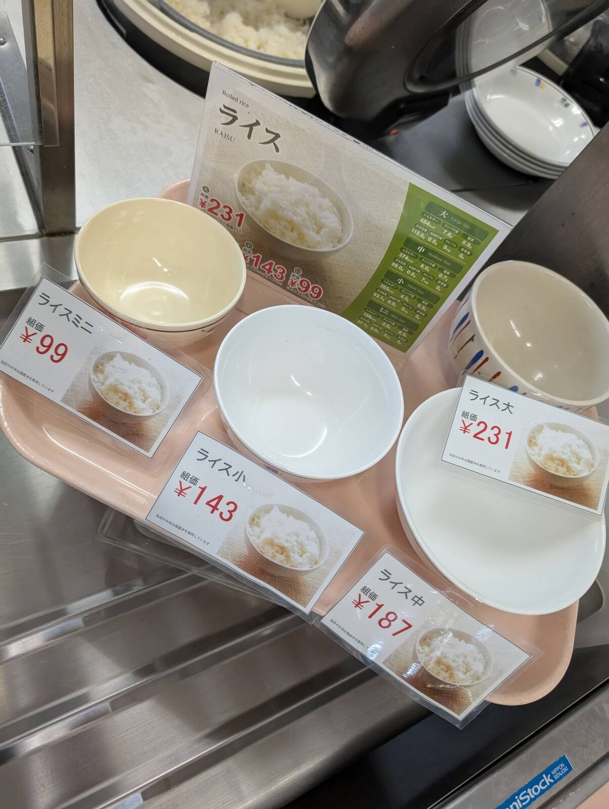 ライスの値段