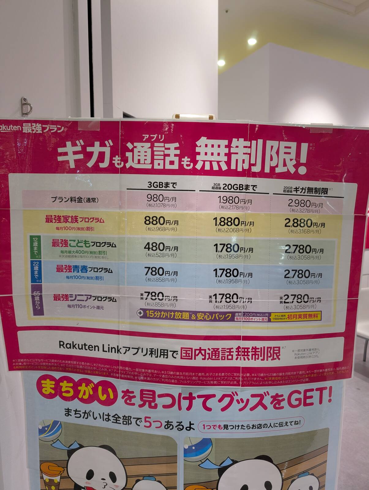 楽天モバイルのプラン