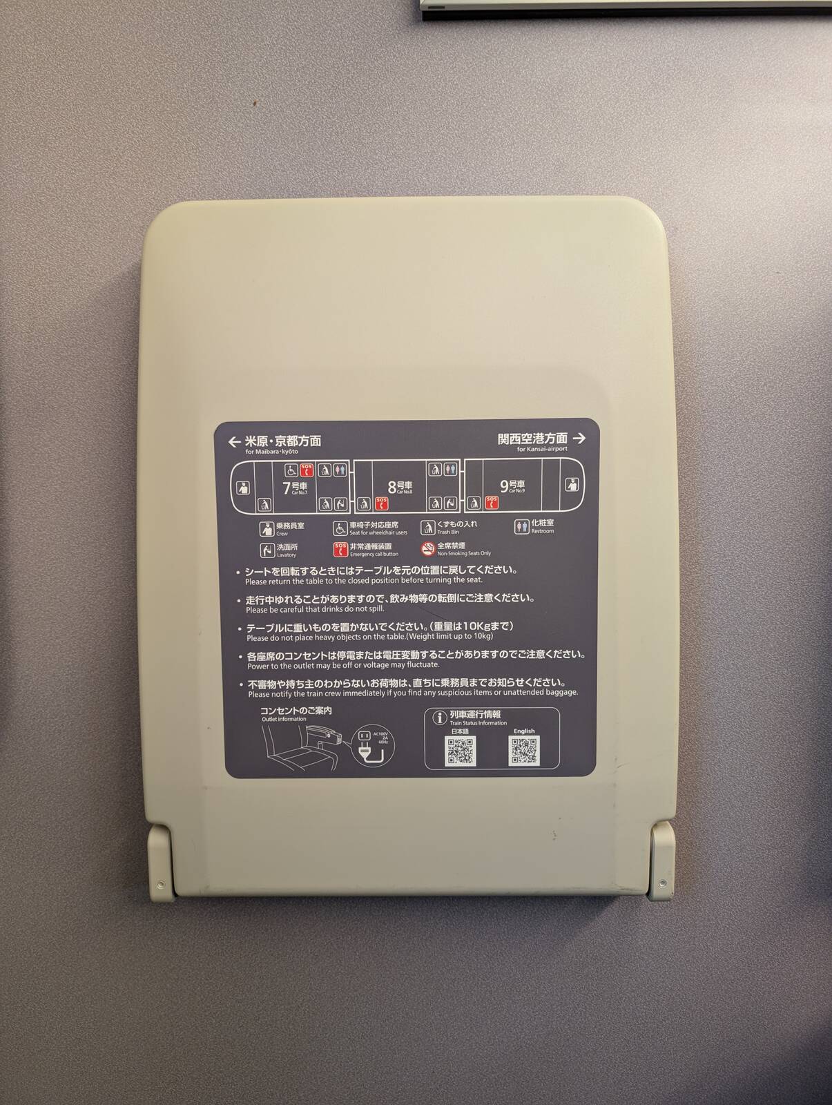 本日の座席