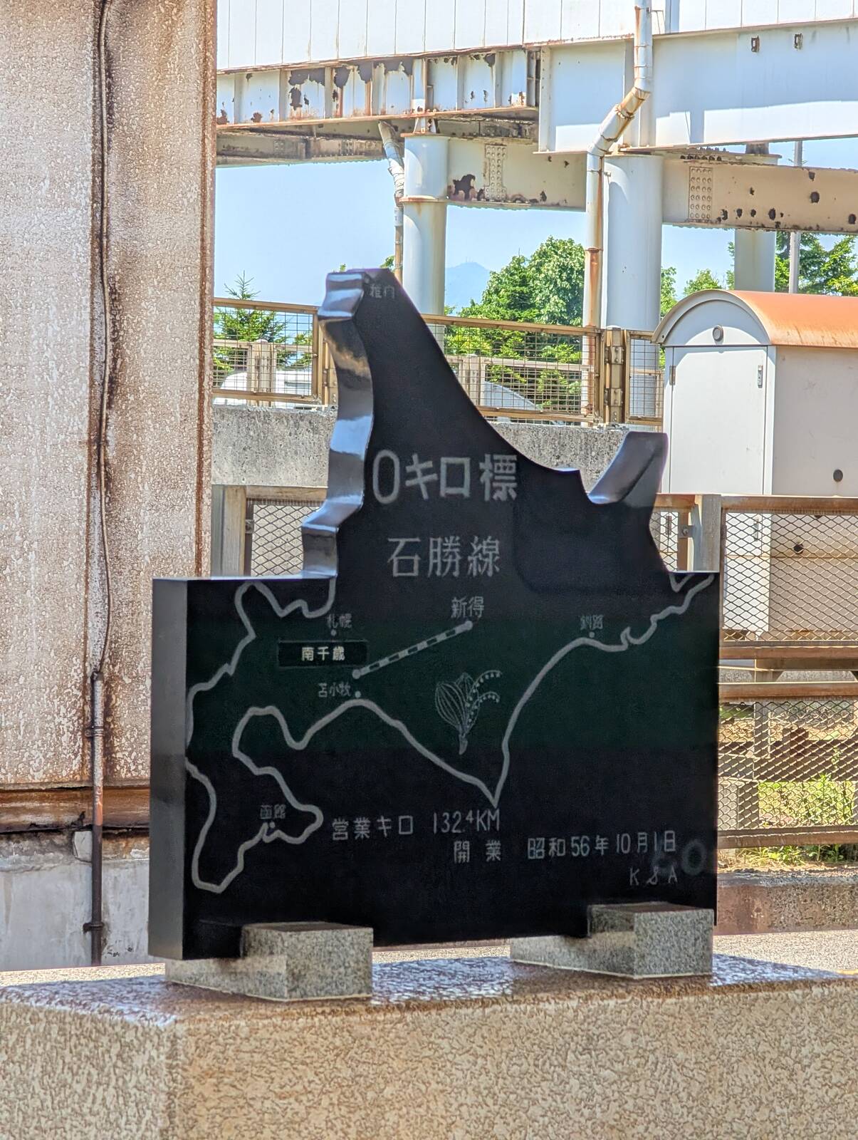 石勝線０キロ標