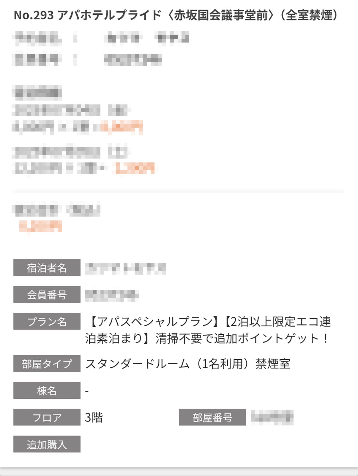 本日の宿プラン