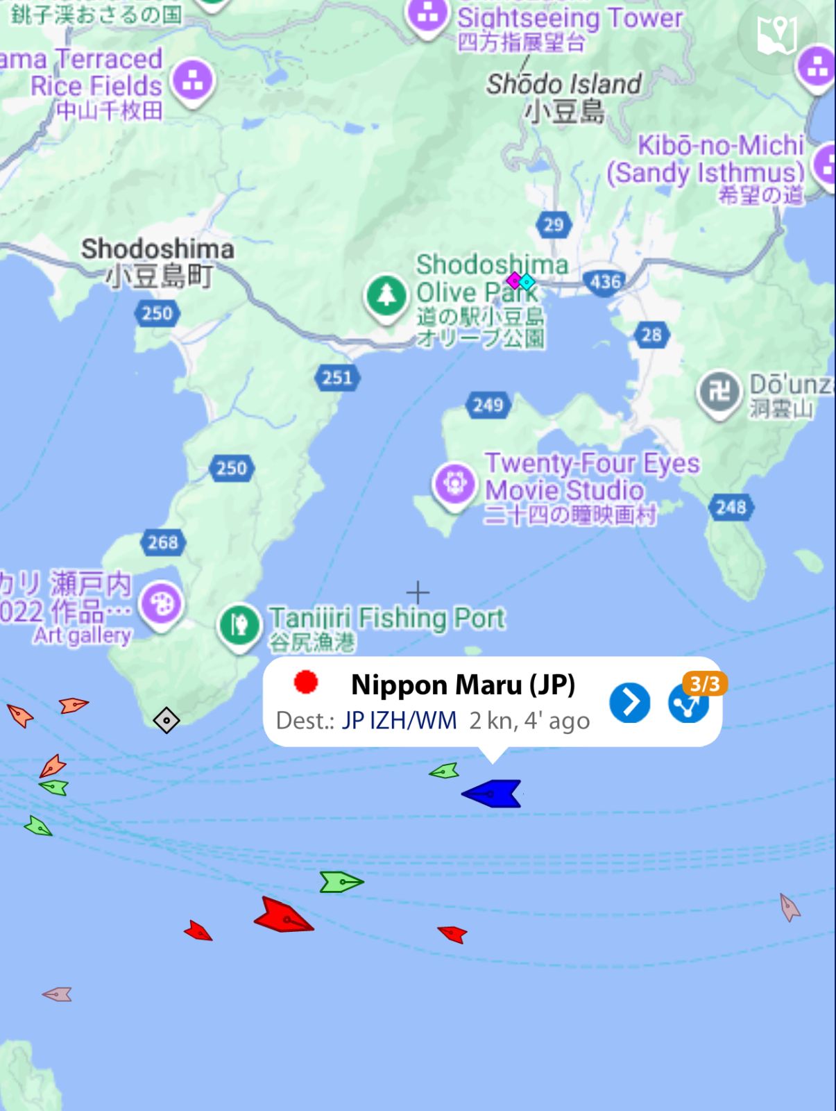 にっぽん丸の位置