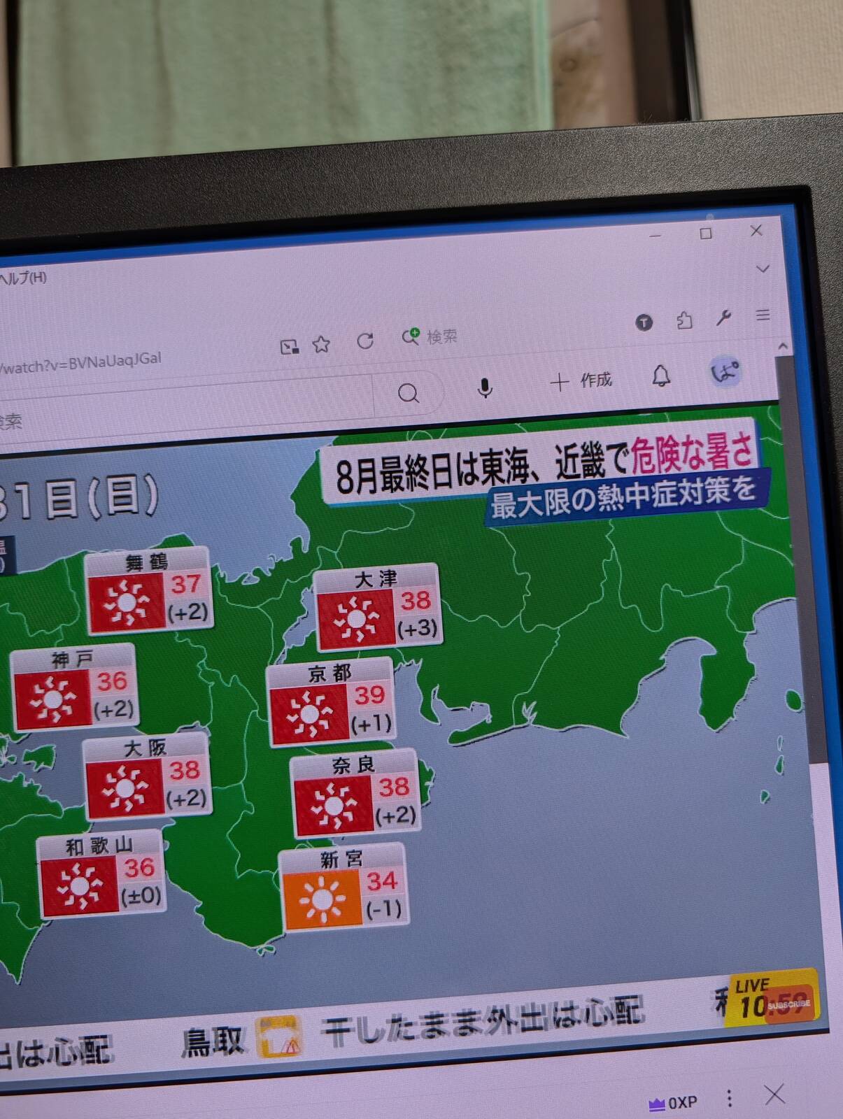 本日の気温