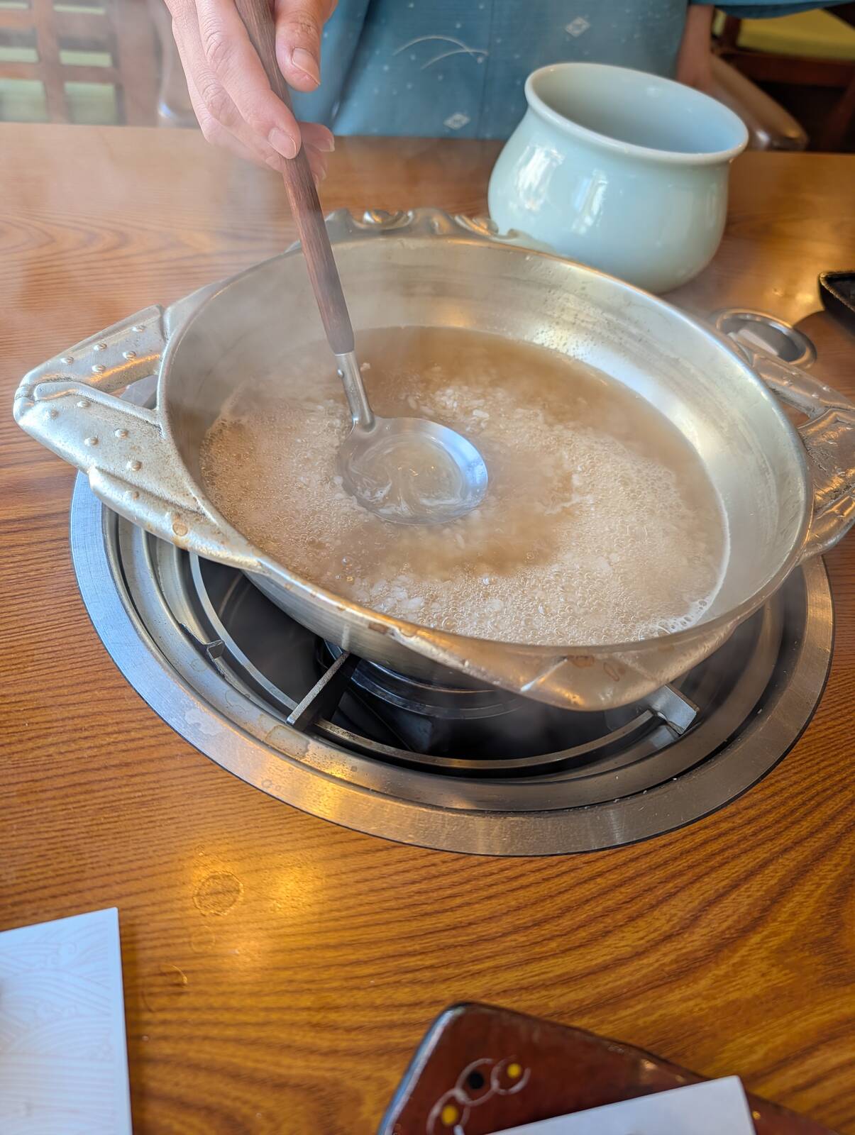 雑炊の調理