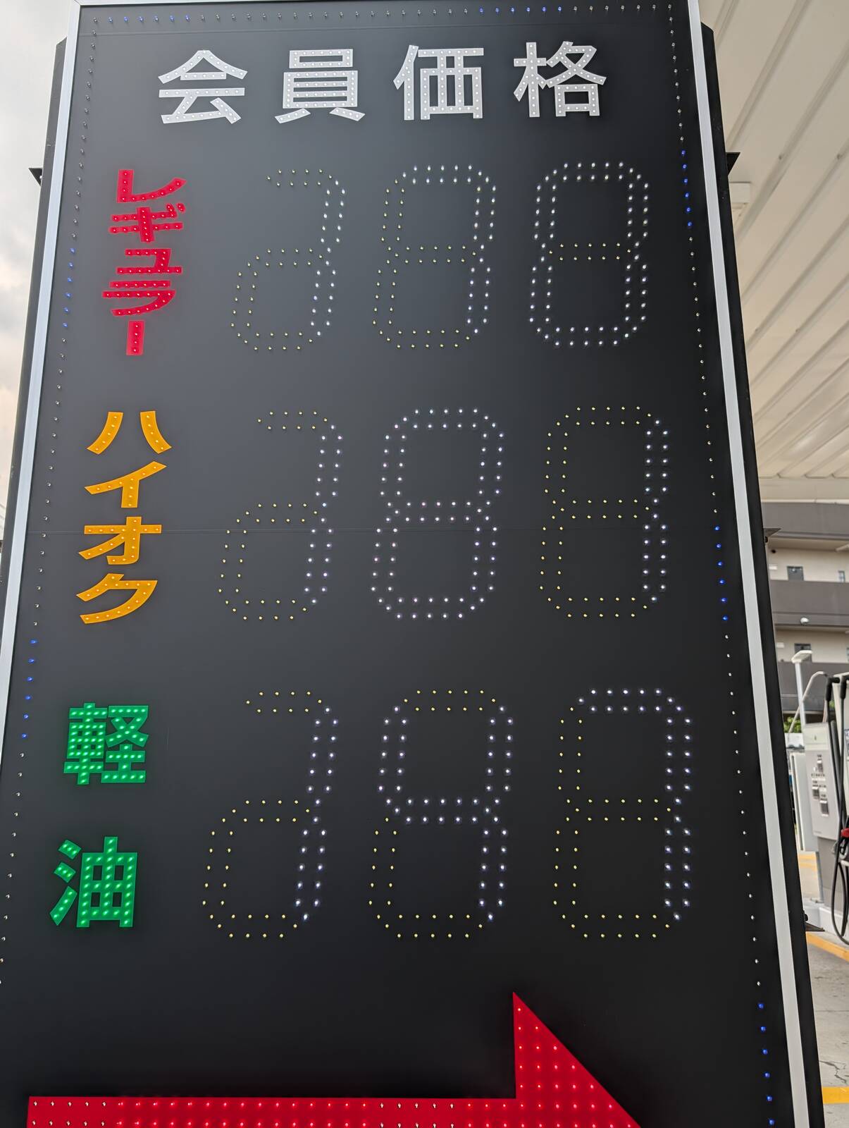 本日のガソリン単価