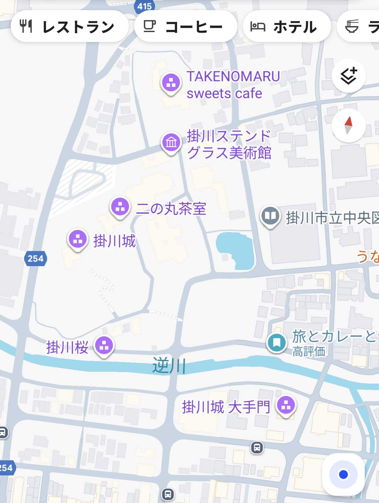 掛川城近辺