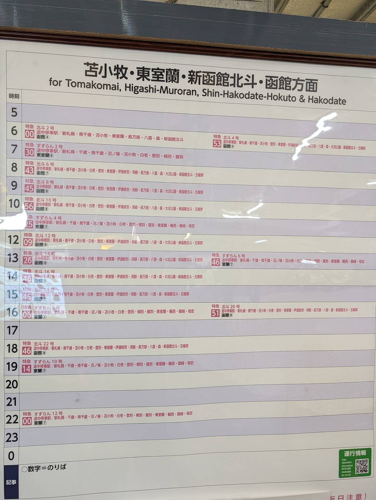 時刻表