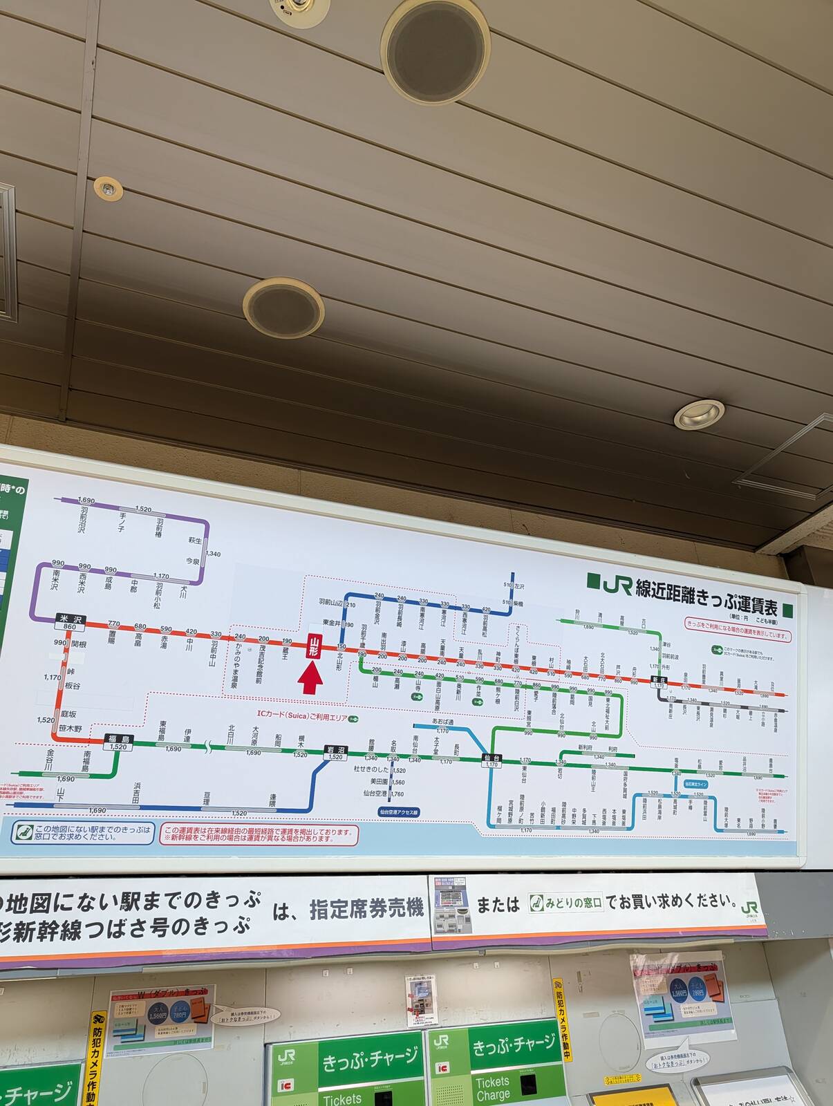 近距離きっぷ運賃表