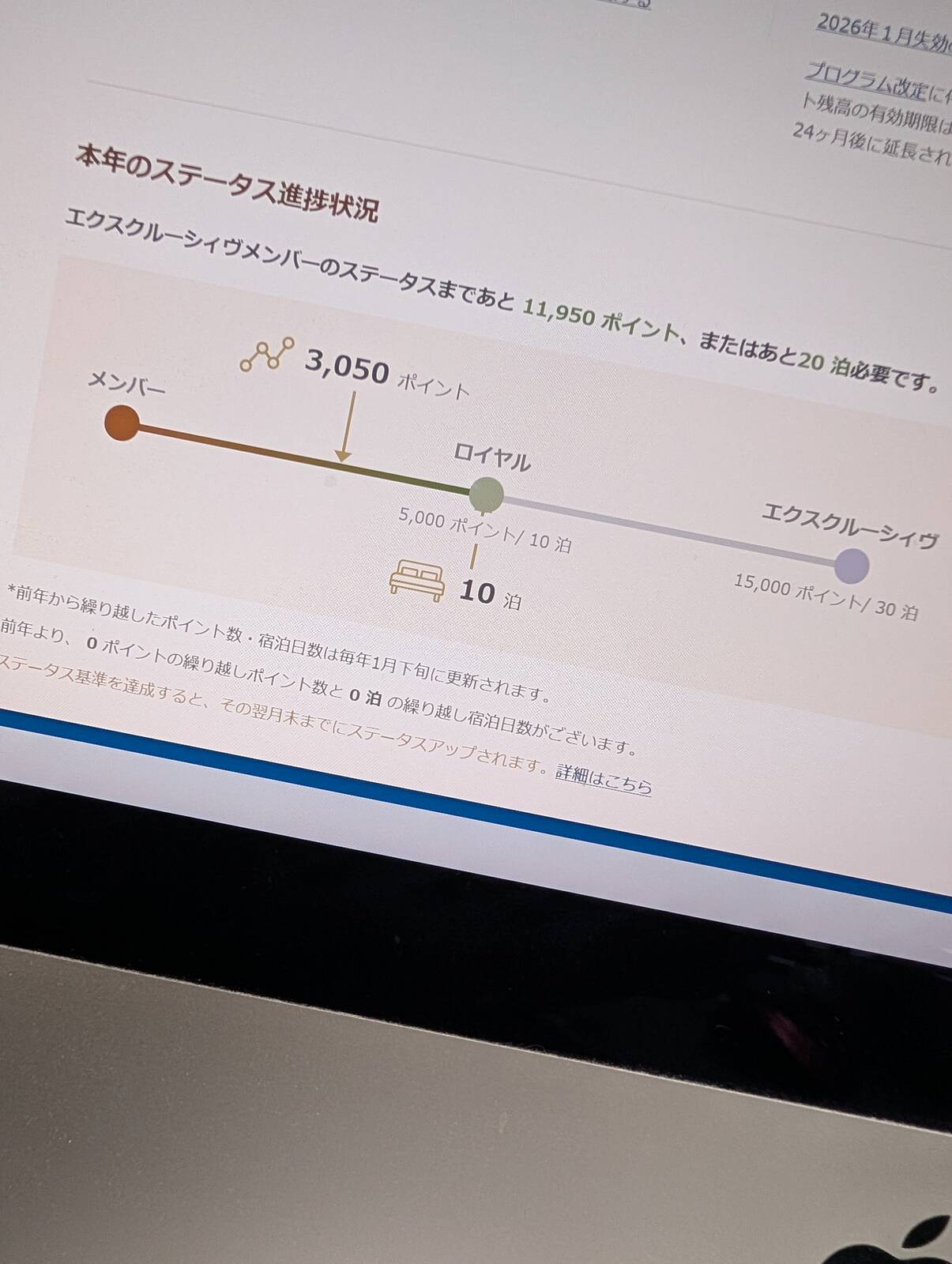 本年のステータス進捗状況
