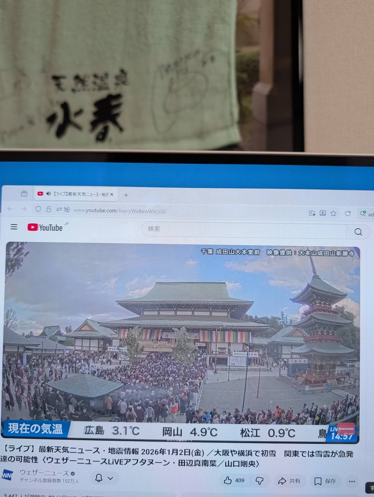 成田山新勝寺の様子