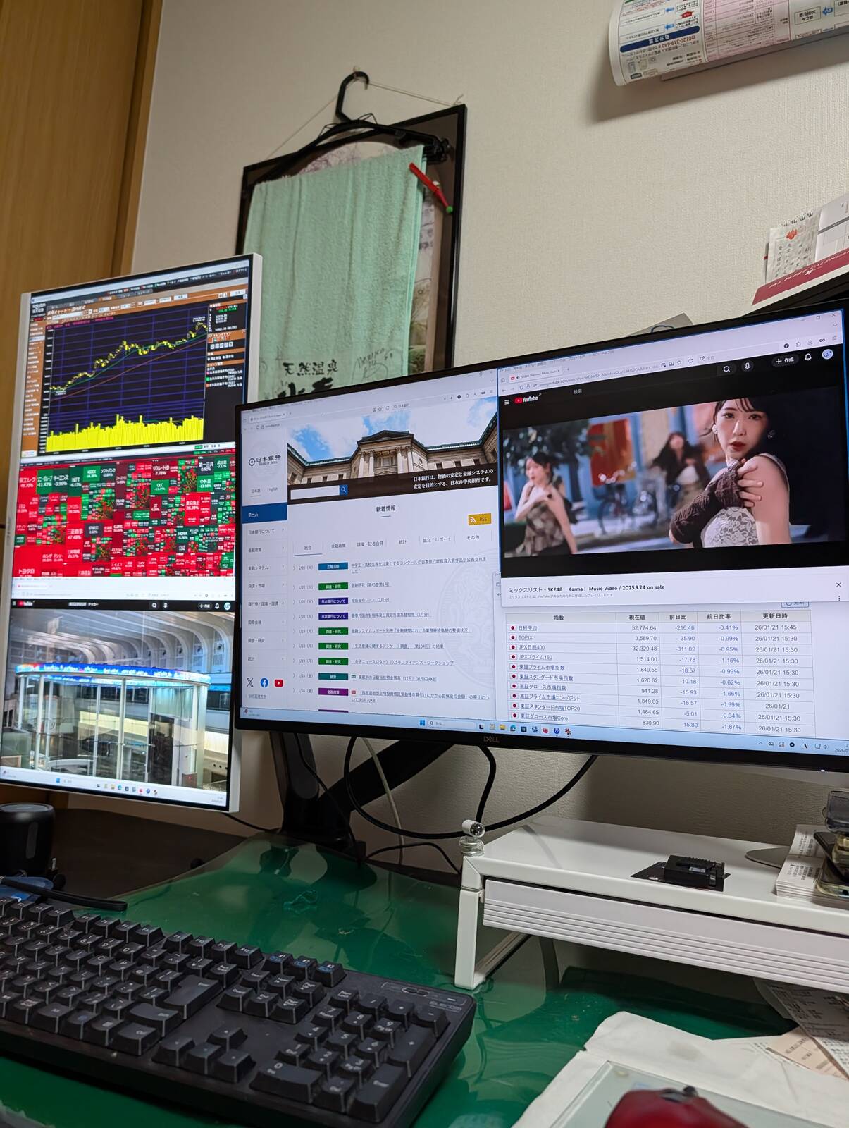 モニタの取り付け