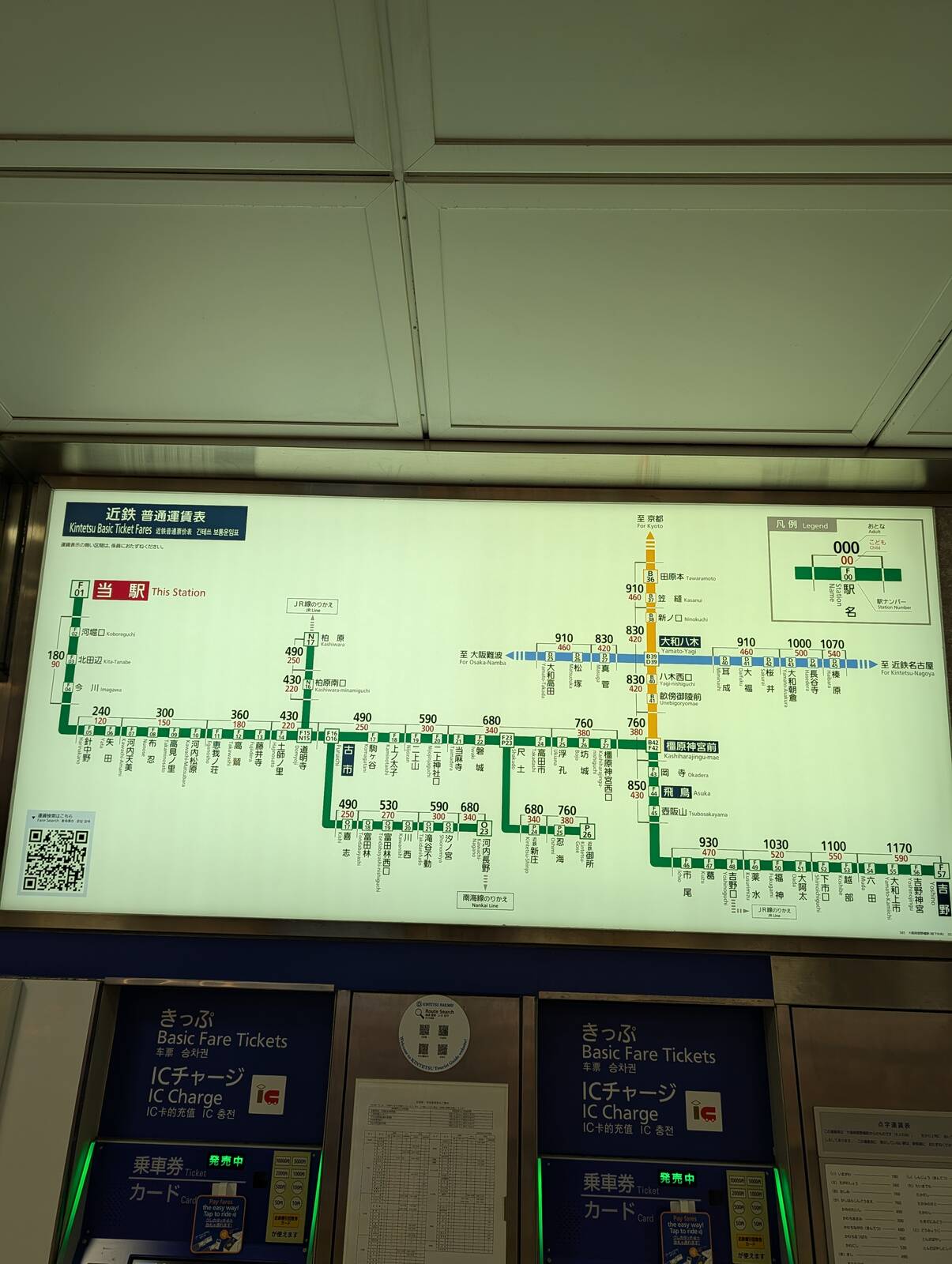 近鉄普通運賃表