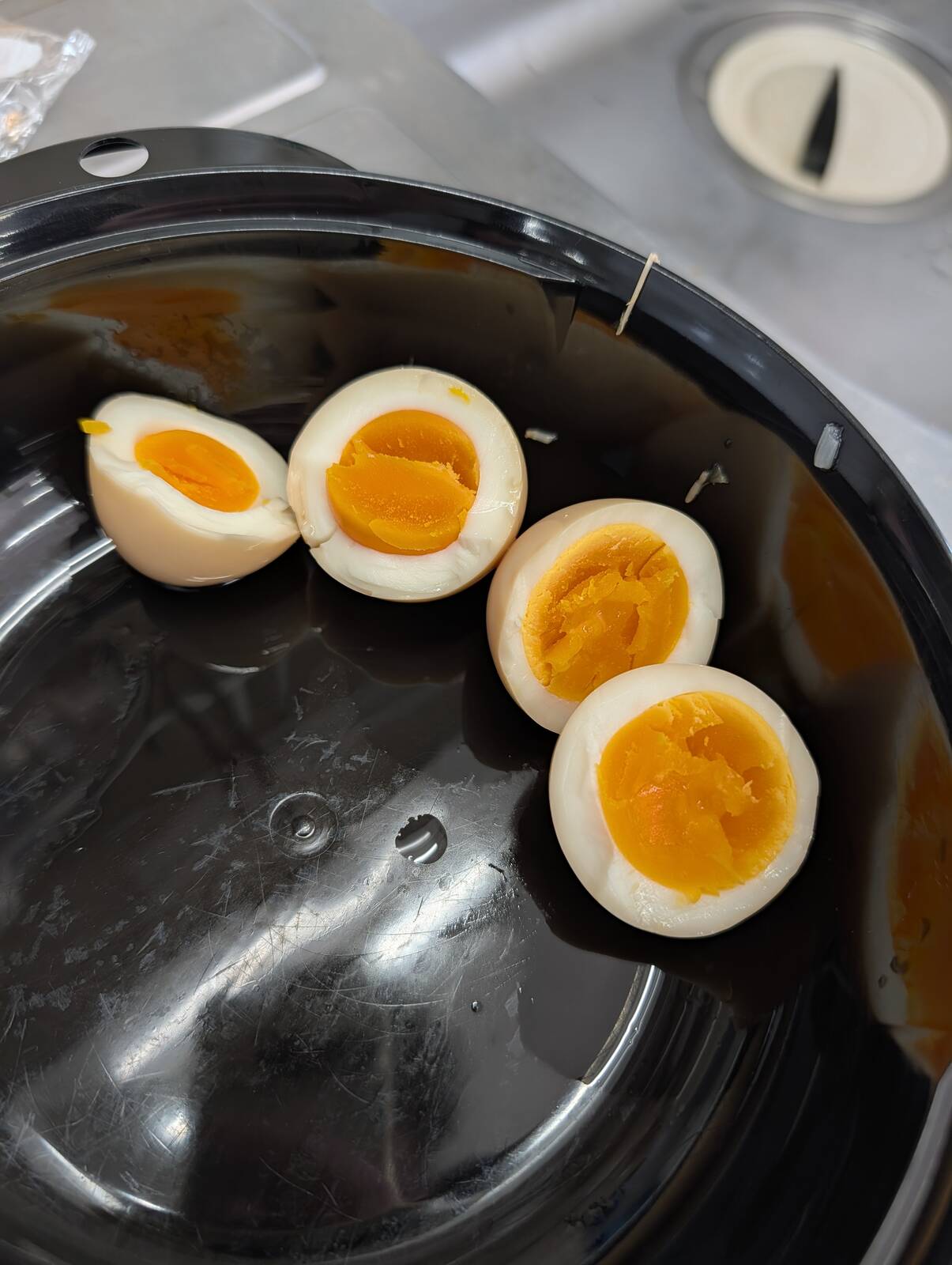 ゆで卵の仕上がり具合
