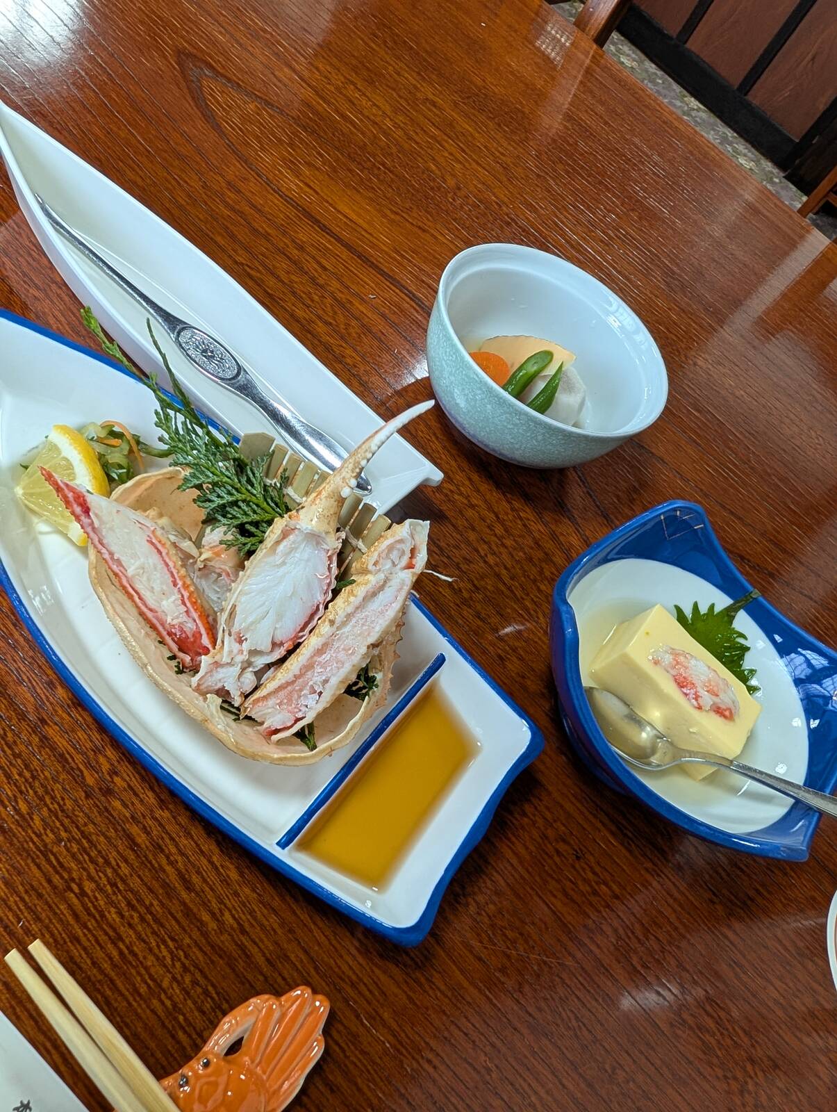 かに豆腐・かに酢・炊き合わせ