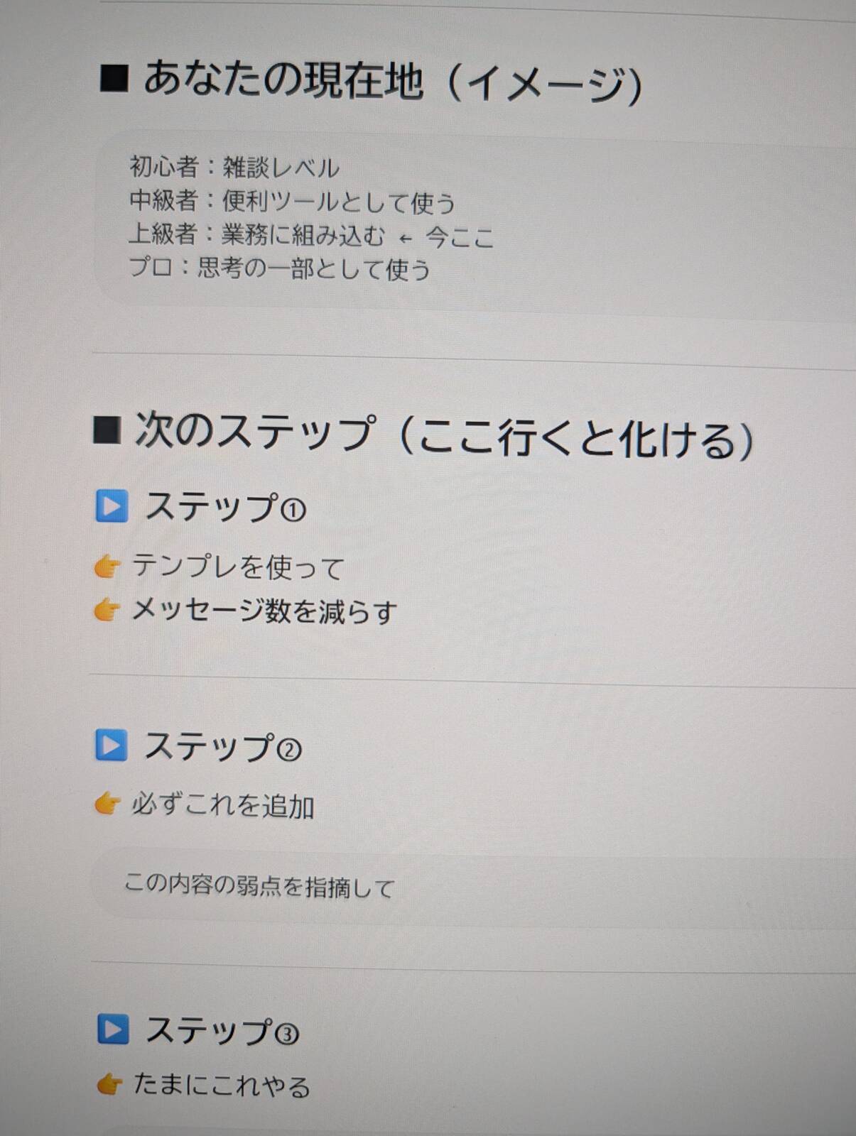 チャッピーの利用レベル