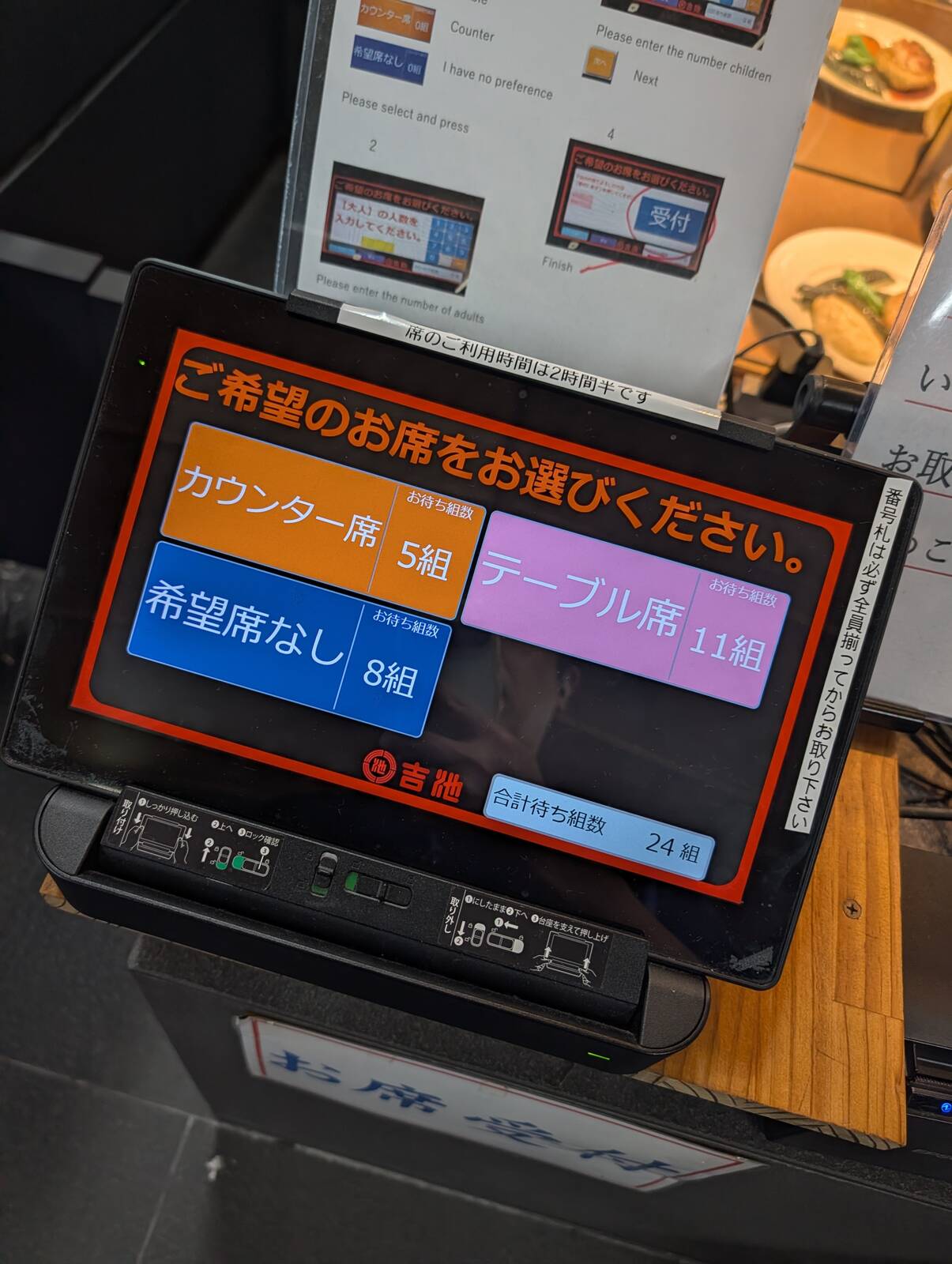 現在の待ち状況