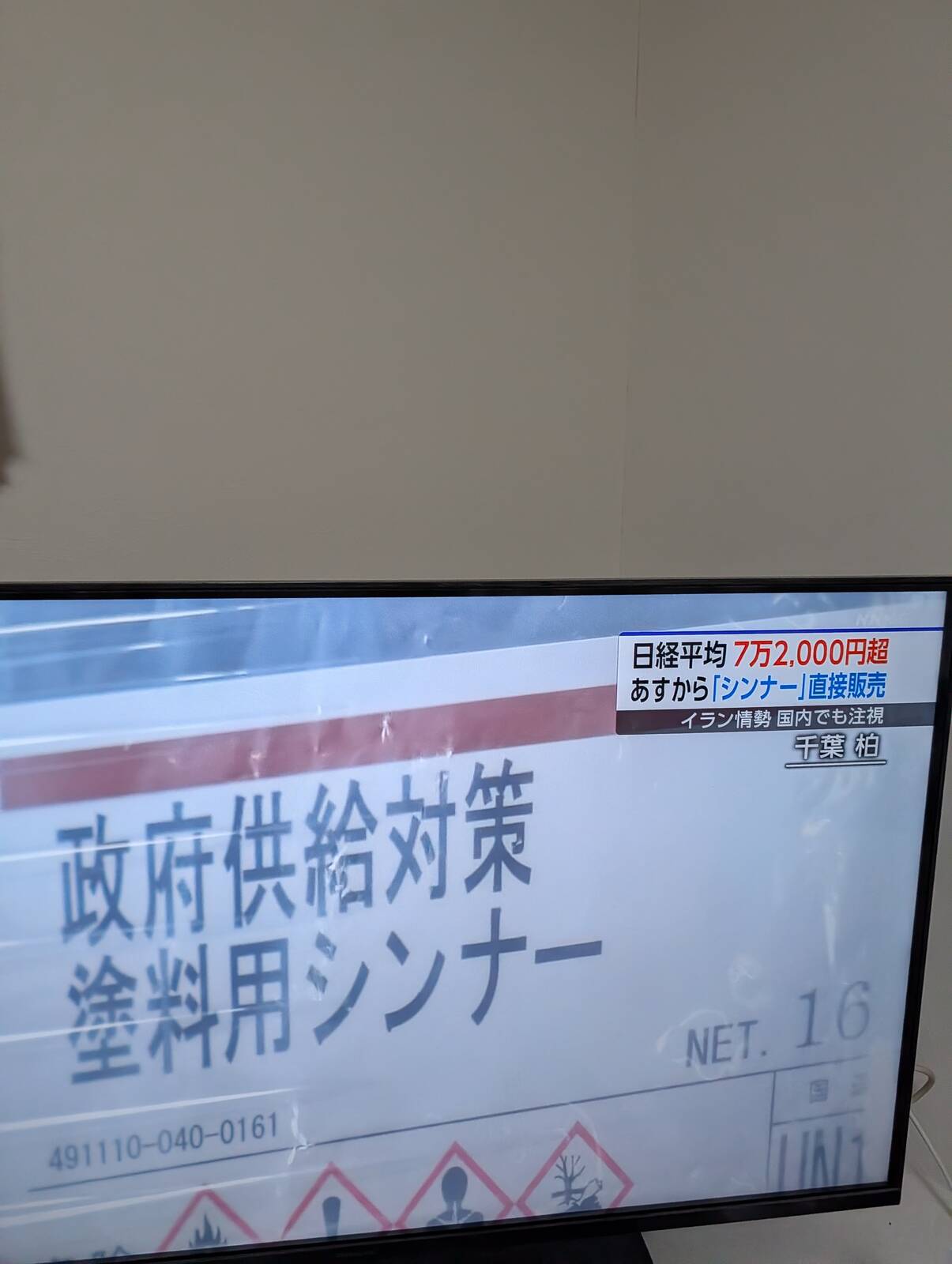 政府供給対策塗料用シンナー