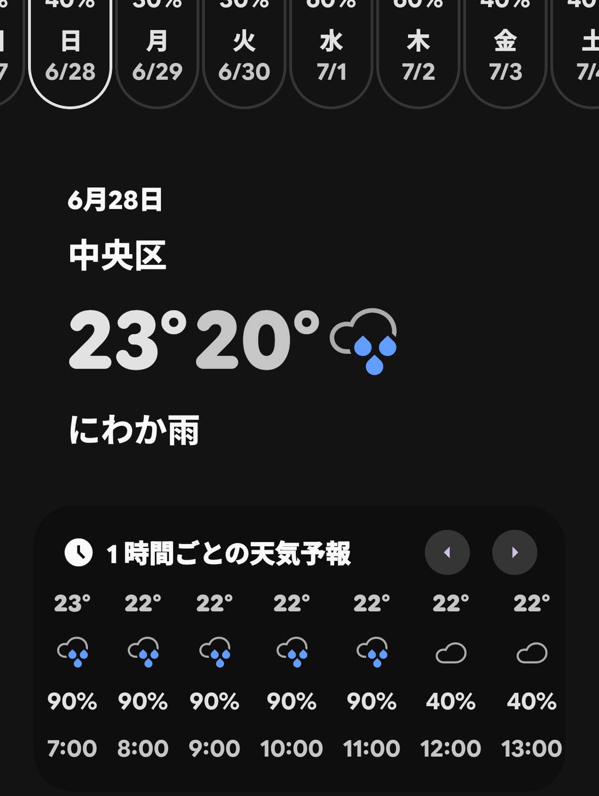 明日の天気