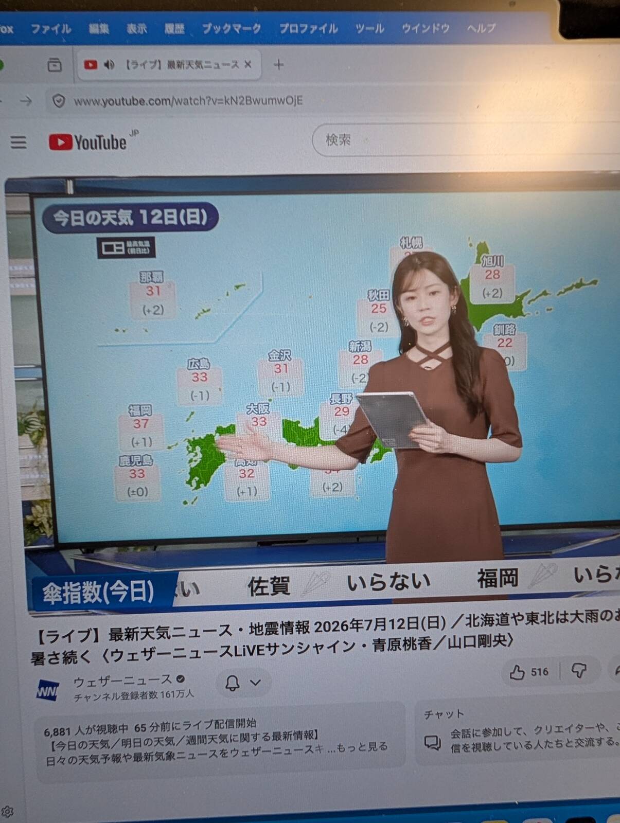 本日の最高気温