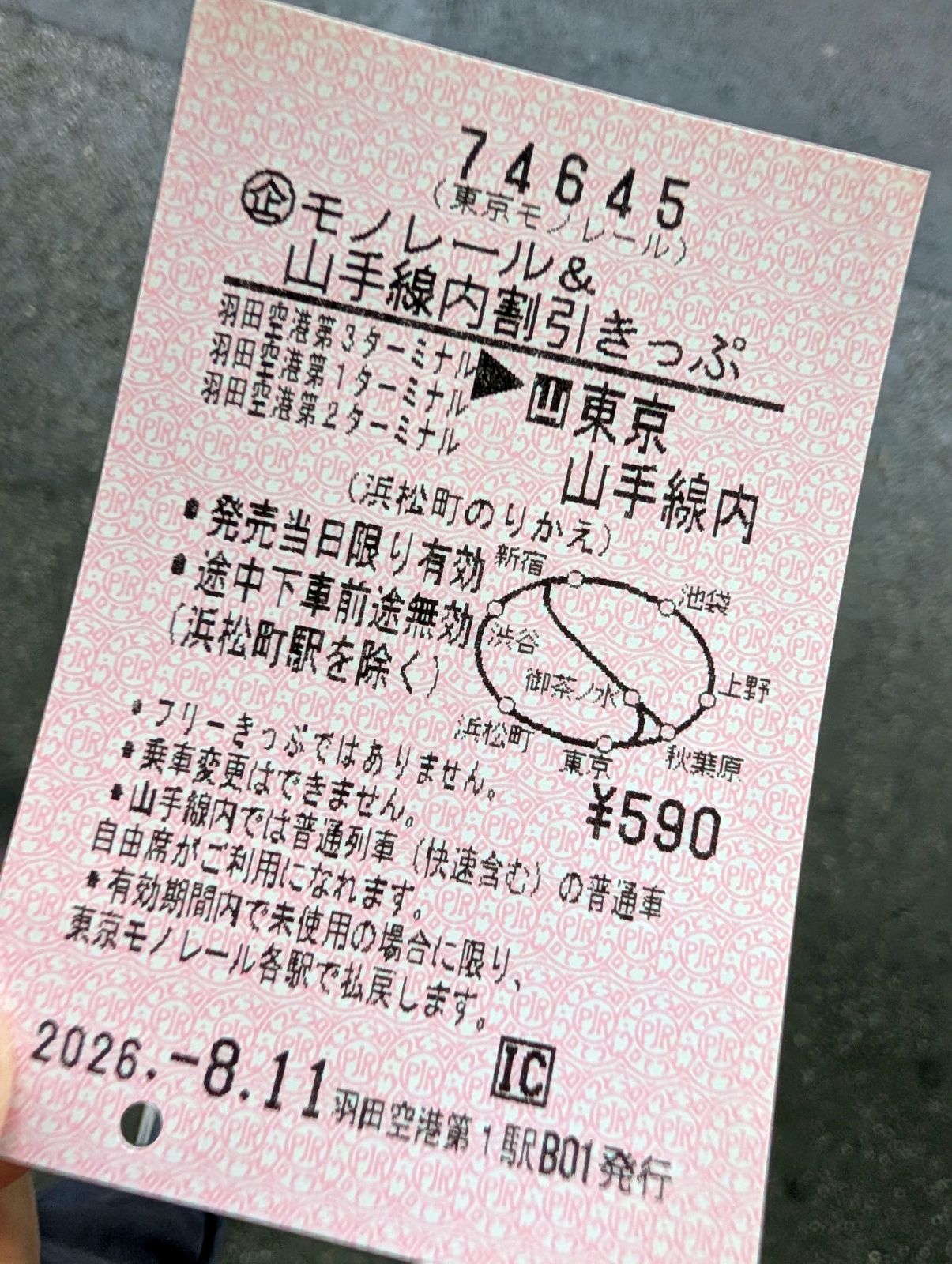 本日のきっぷ