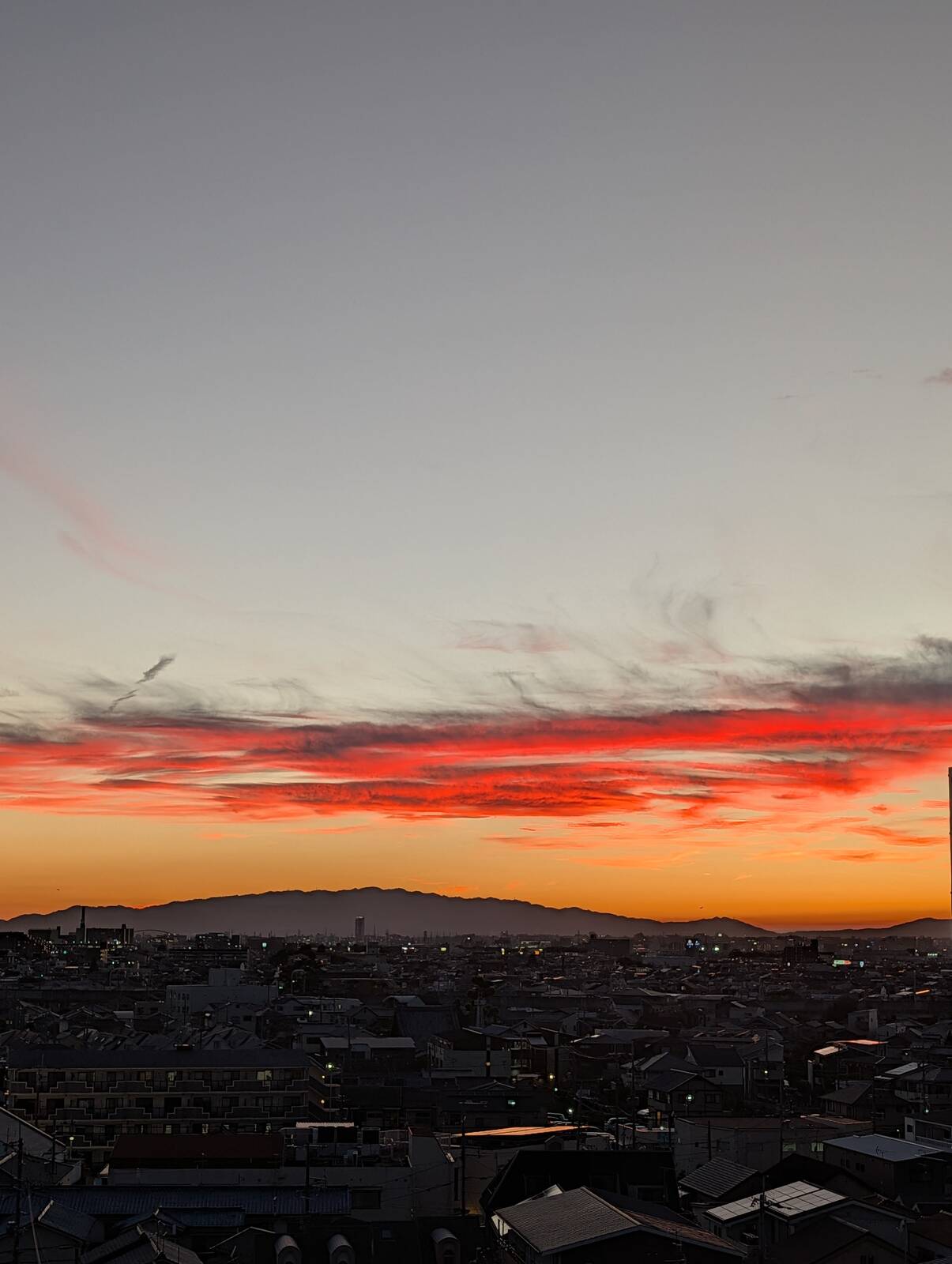 夕焼けの風景